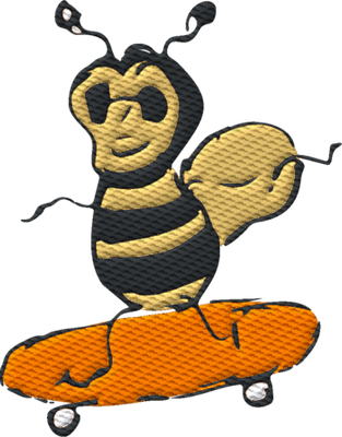 Rolling Bee Embroidered