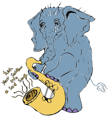 A sad Elephant