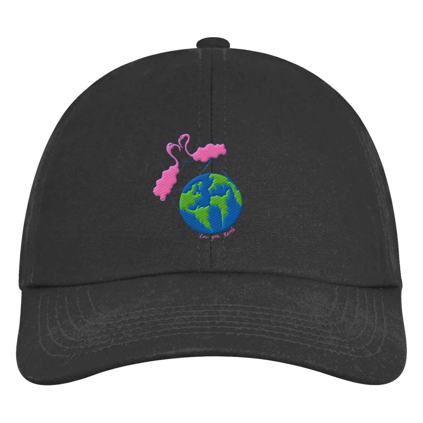 Love you Earth/ Embroidery - Organic 6-Panel Cap