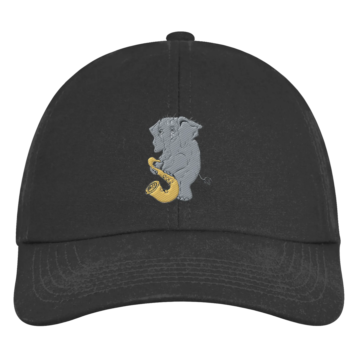 A sad Elephant Embroidery - Organic 6-Panel Cap