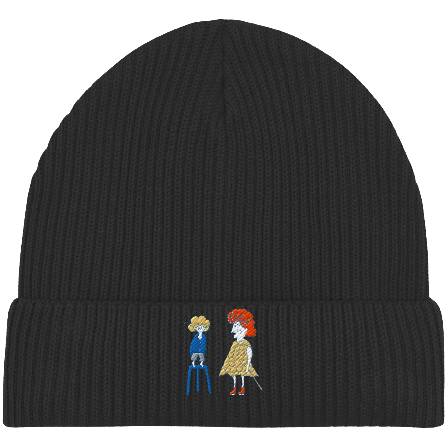 Grandma Embroidery - Organic Fisherman Beanie