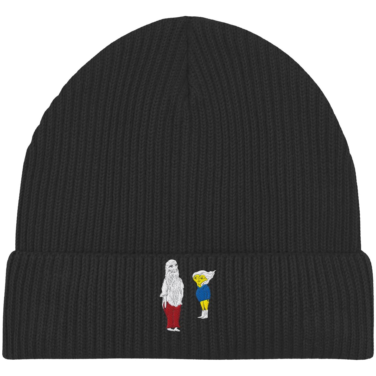 Darwin Embroidery - Organic Fisherman Beanie