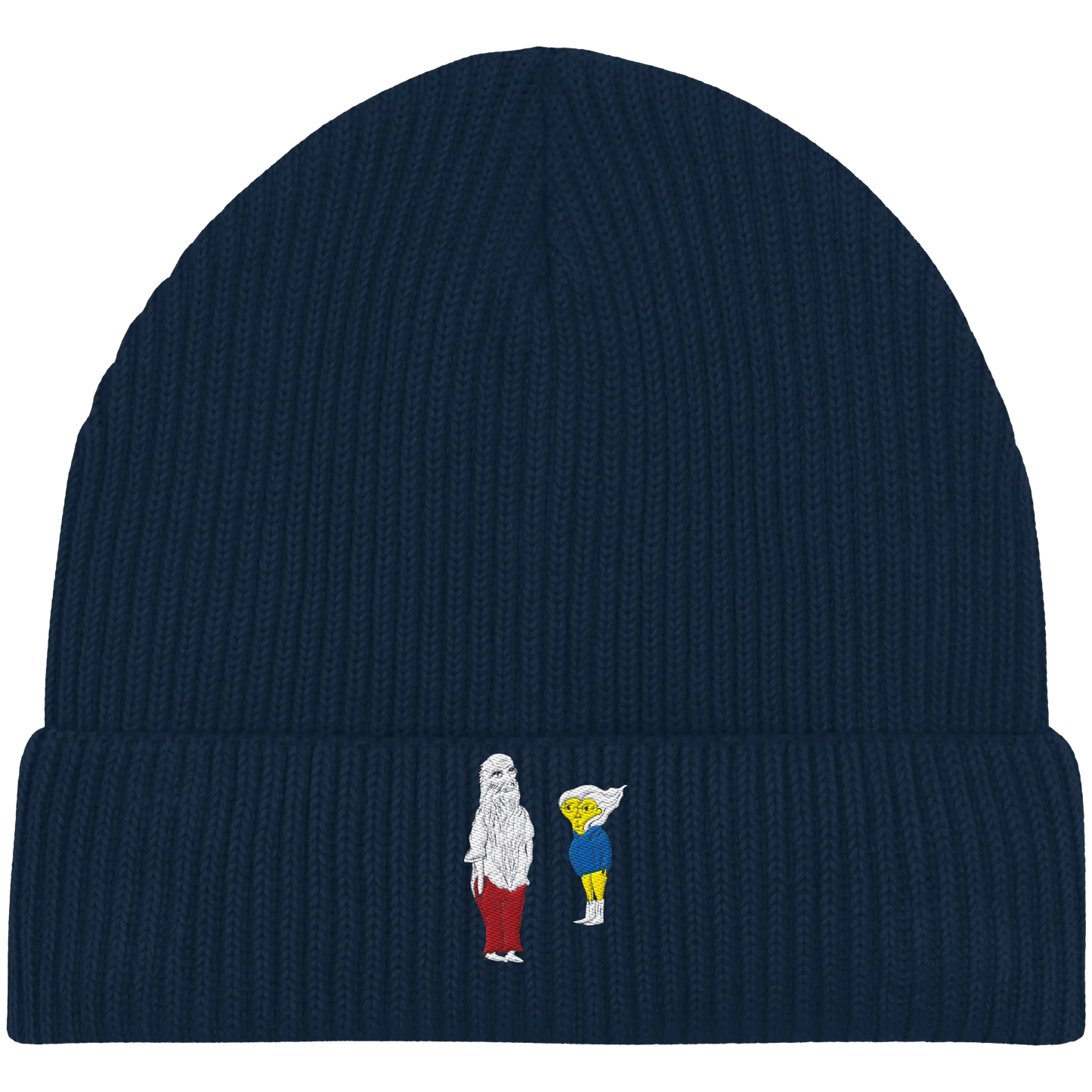 Darwin Embroidery - Organic Fisherman Beanie