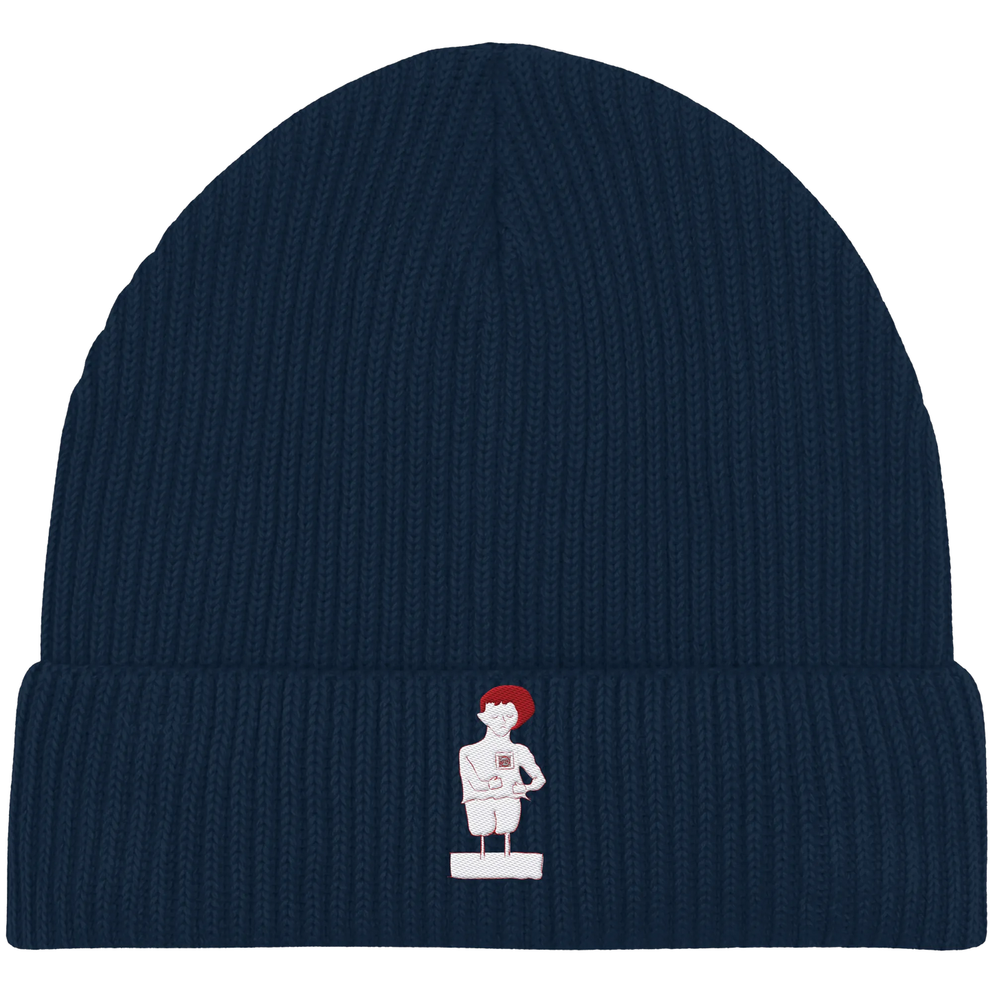 Connecting Embroidery - Organic Fisherman Beanie