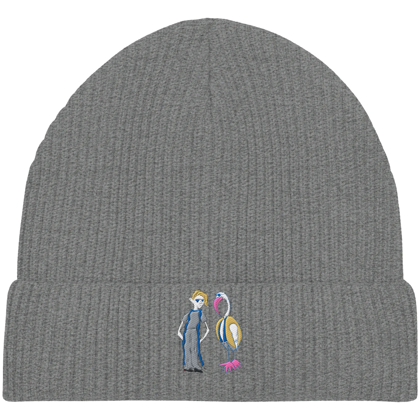 The Boy and the Heron Embroidery - Organic Fisherman Beanie
