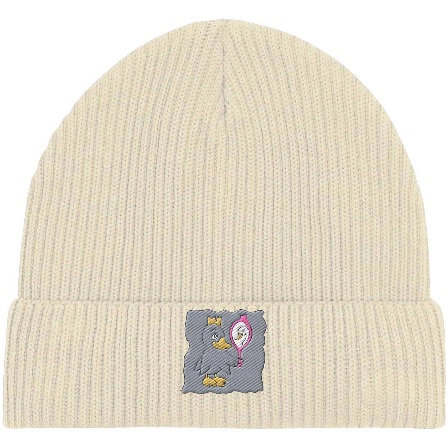 too Narcissist to care/ Embroidery - Organic Fisherman Beanie