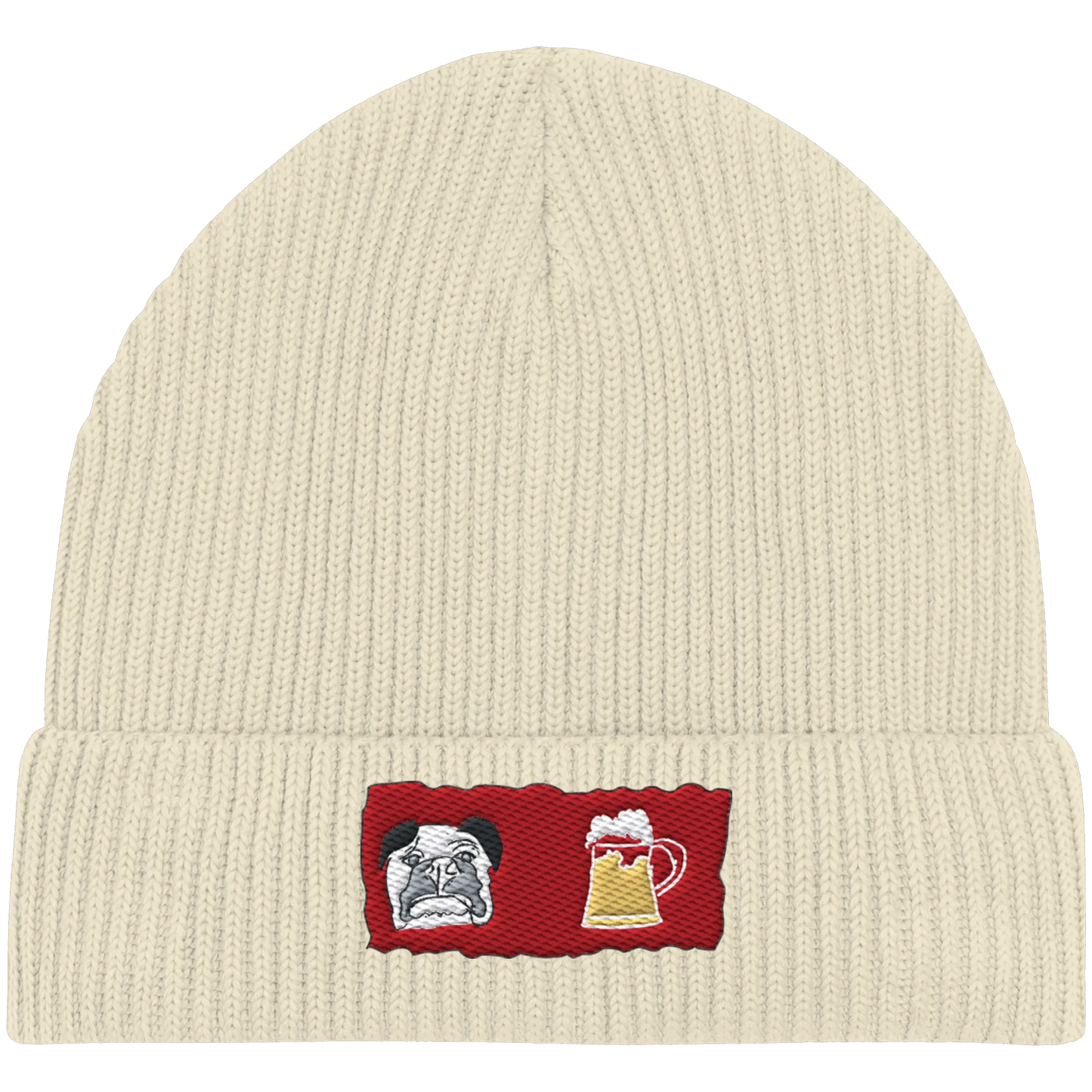 Bark and Brew Embroidery - Organic Fisherman Beanie