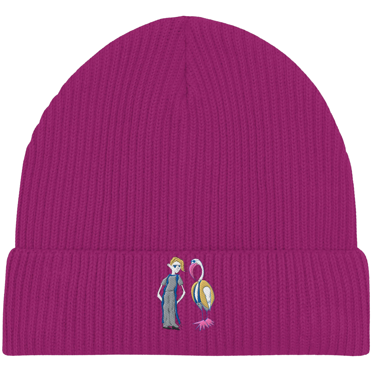 The Boy and the Heron Embroidery - Organic Fisherman Beanie