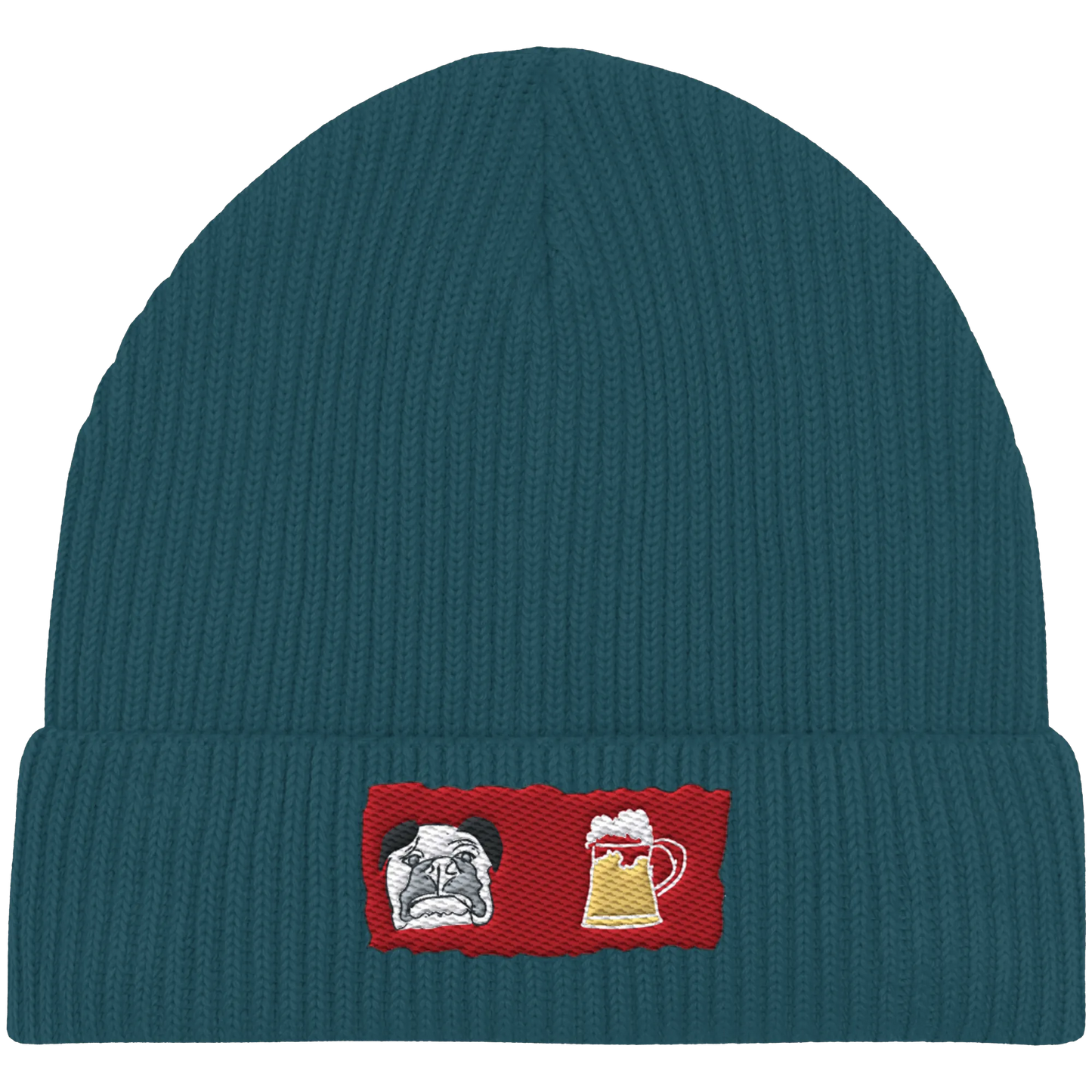 Bark and Brew Embroidery - Organic Fisherman Beanie