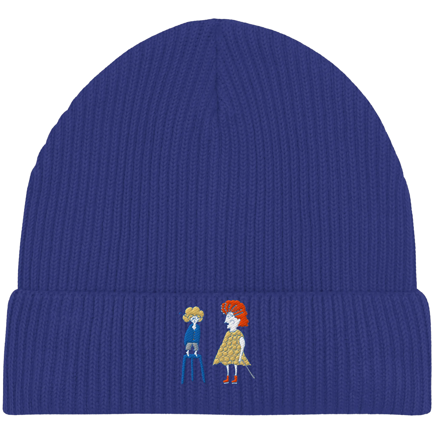 Grandma Embroidery - Organic Fisherman Beanie