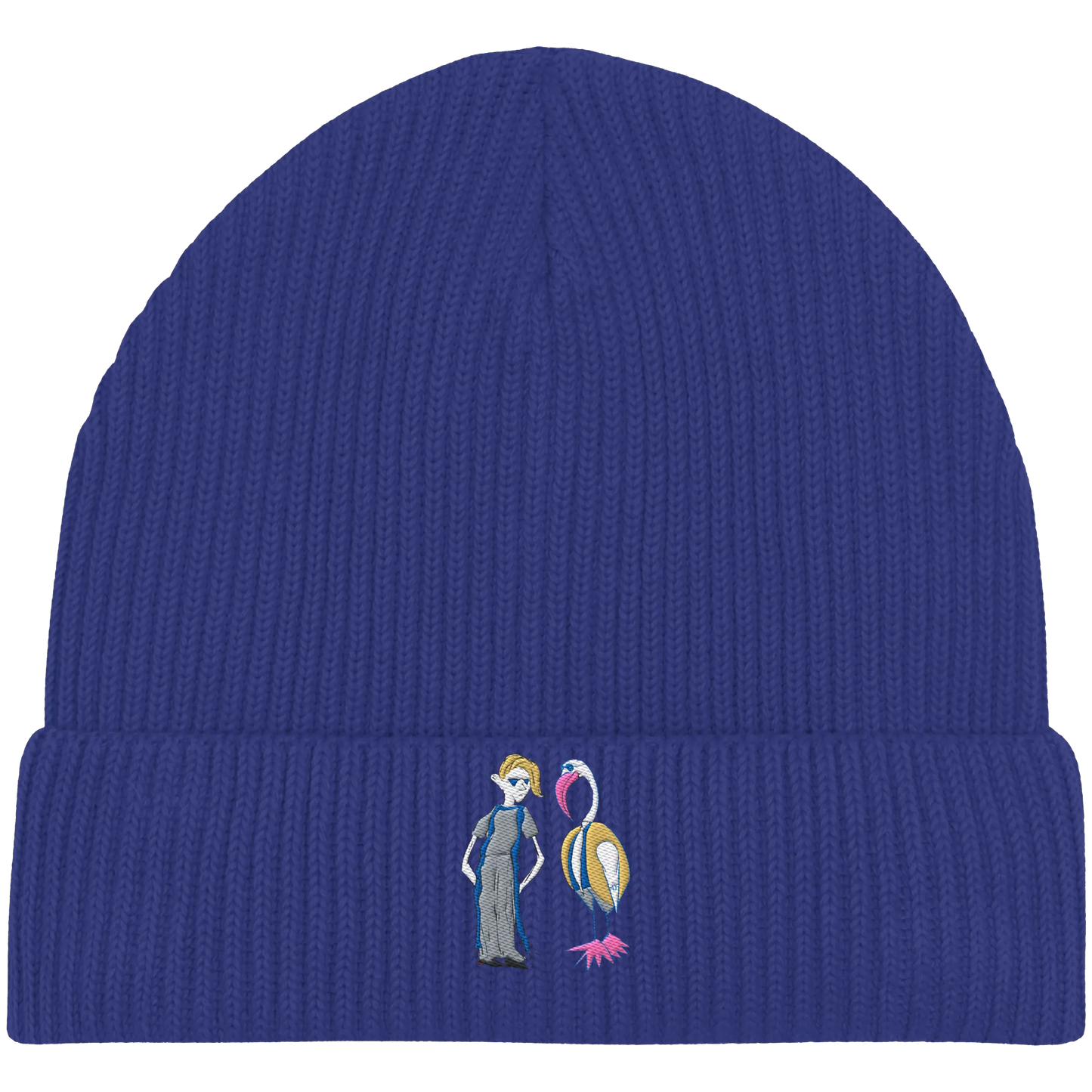 The Boy and the Heron Embroidery - Organic Fisherman Beanie