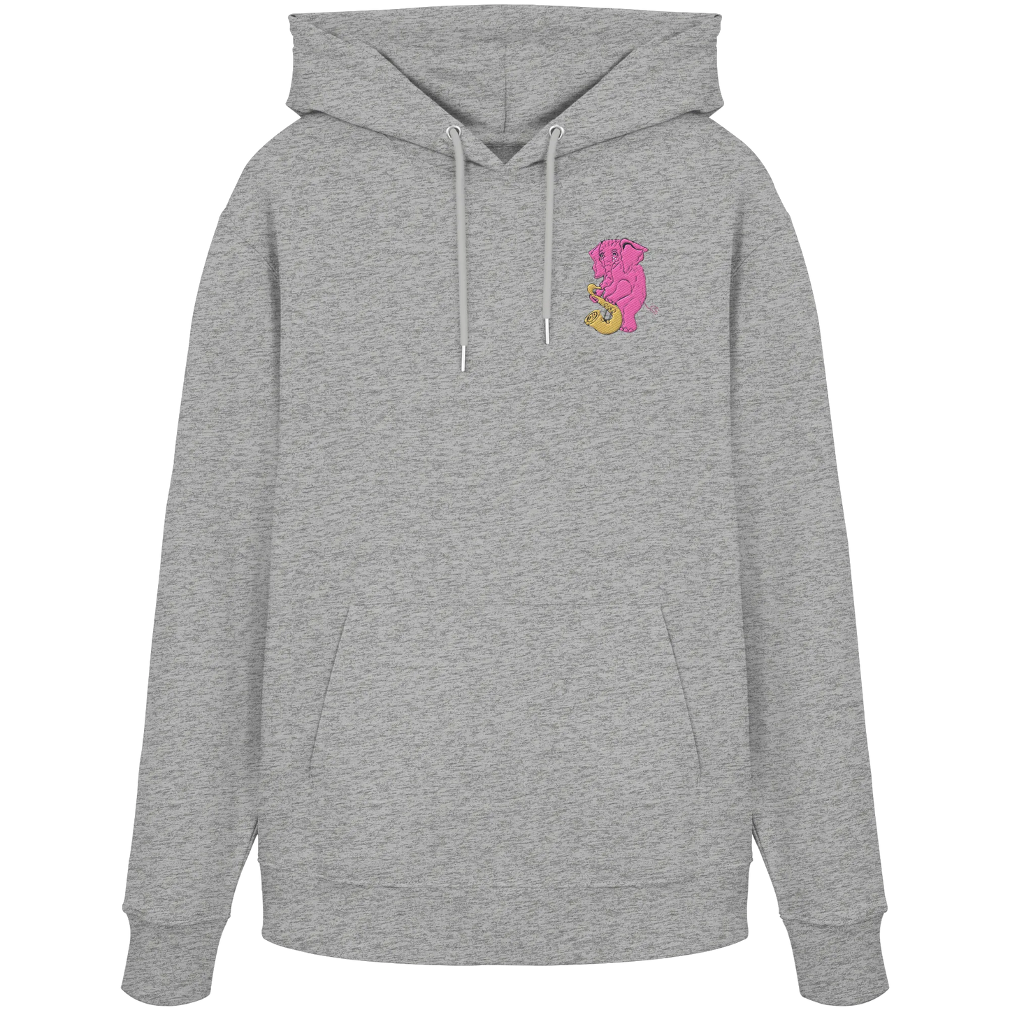 A sad elephant embroidered - Organic Hoodie