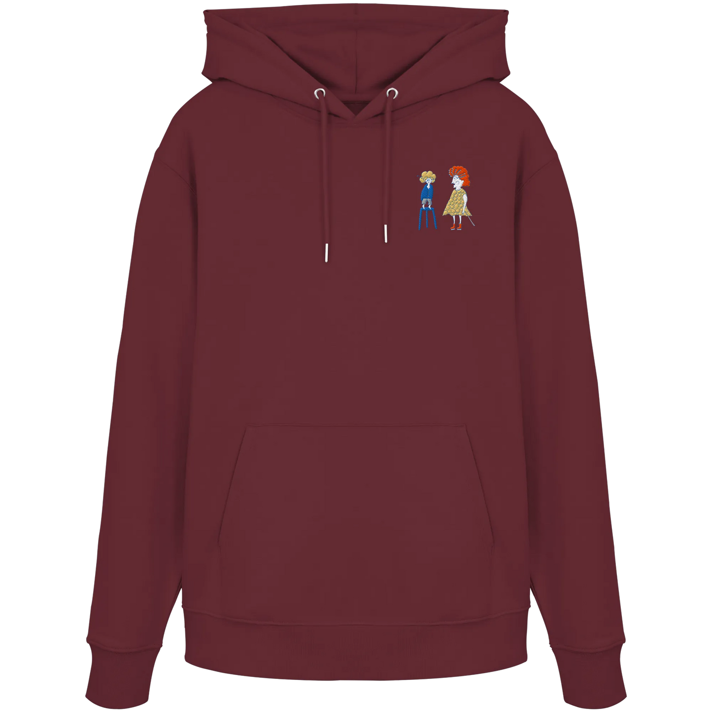 Grandma Embroidery - Organic Hoodie (Stick)