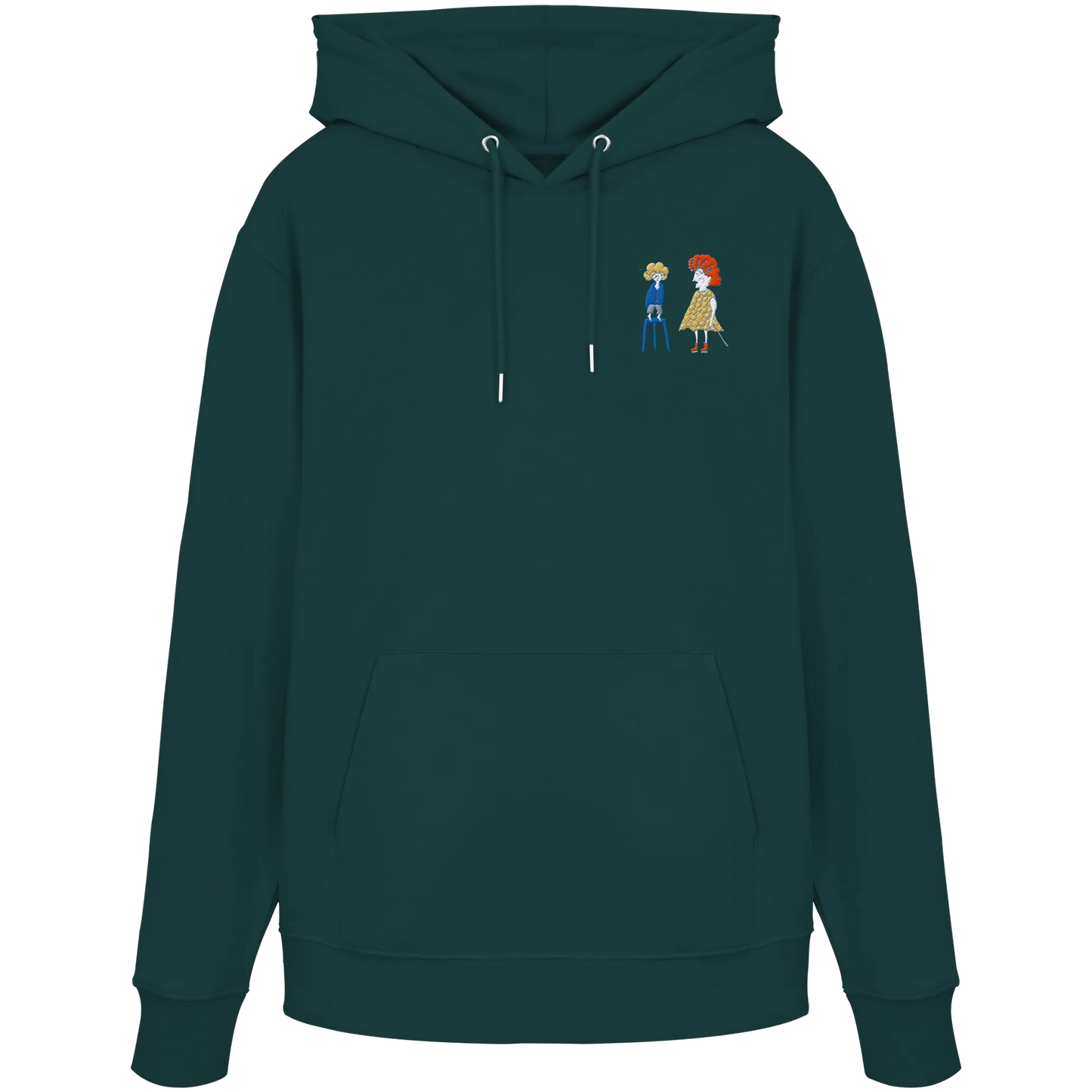Grandma Embroidery - Organic Hoodie (Stick)