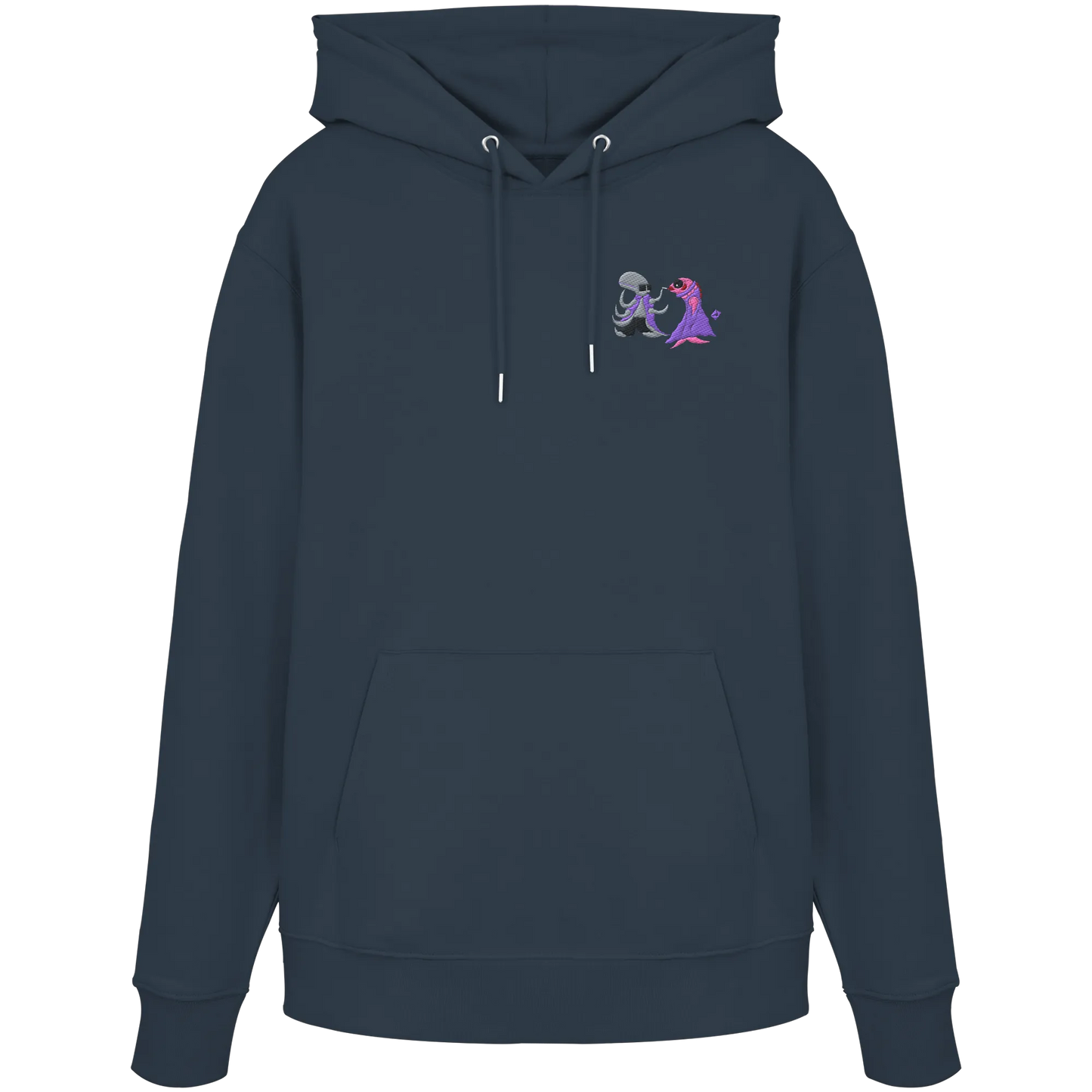 Octopus embroidery - Organic Hoodie (Stick)