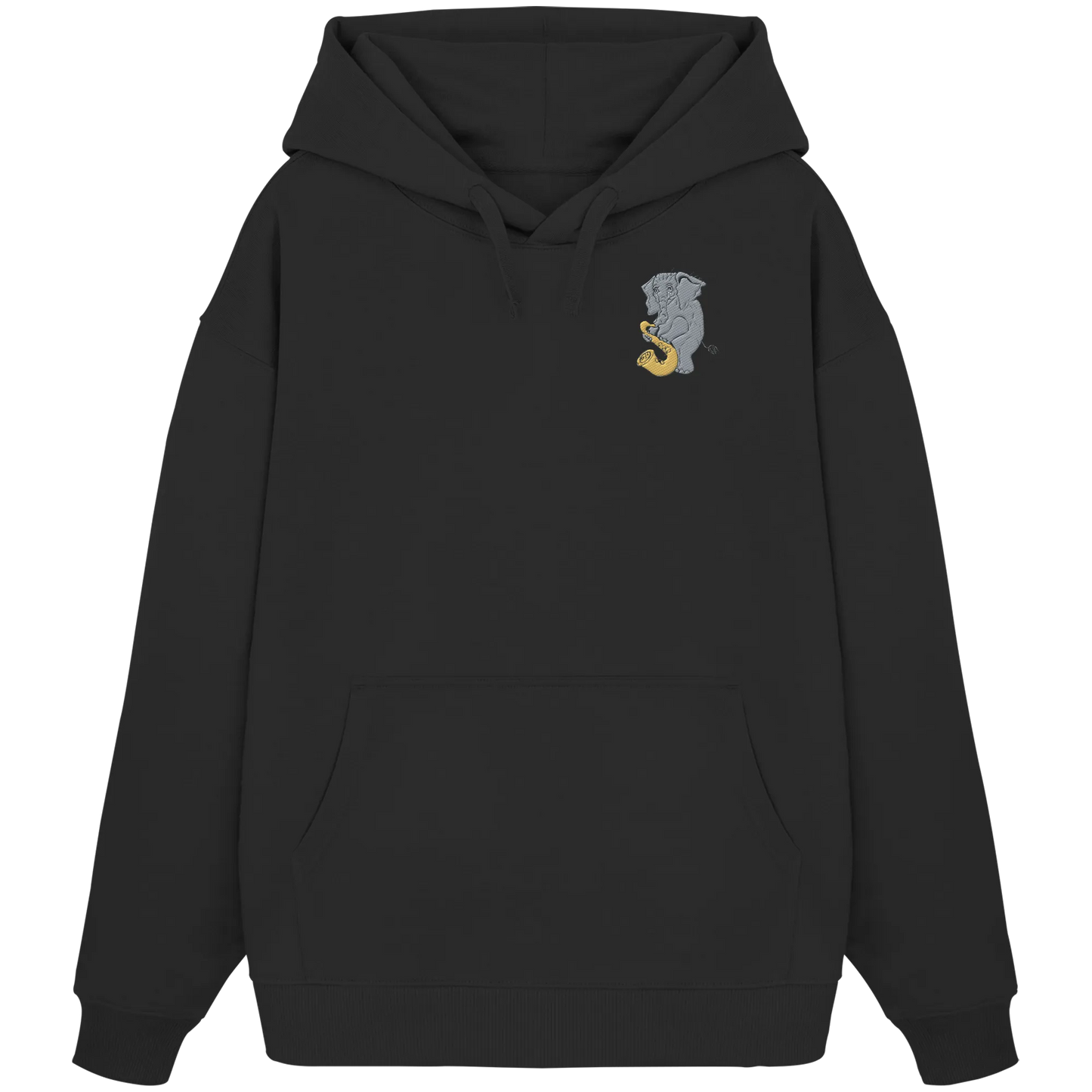 A sad elephant embroidered - Organic Oversize Hoodie
