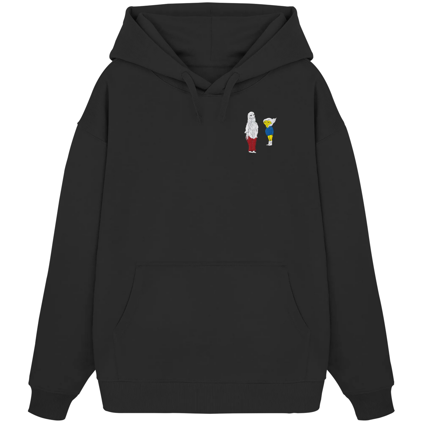 Darwin Embroidery - Organic Oversize Hoodie (Stick)