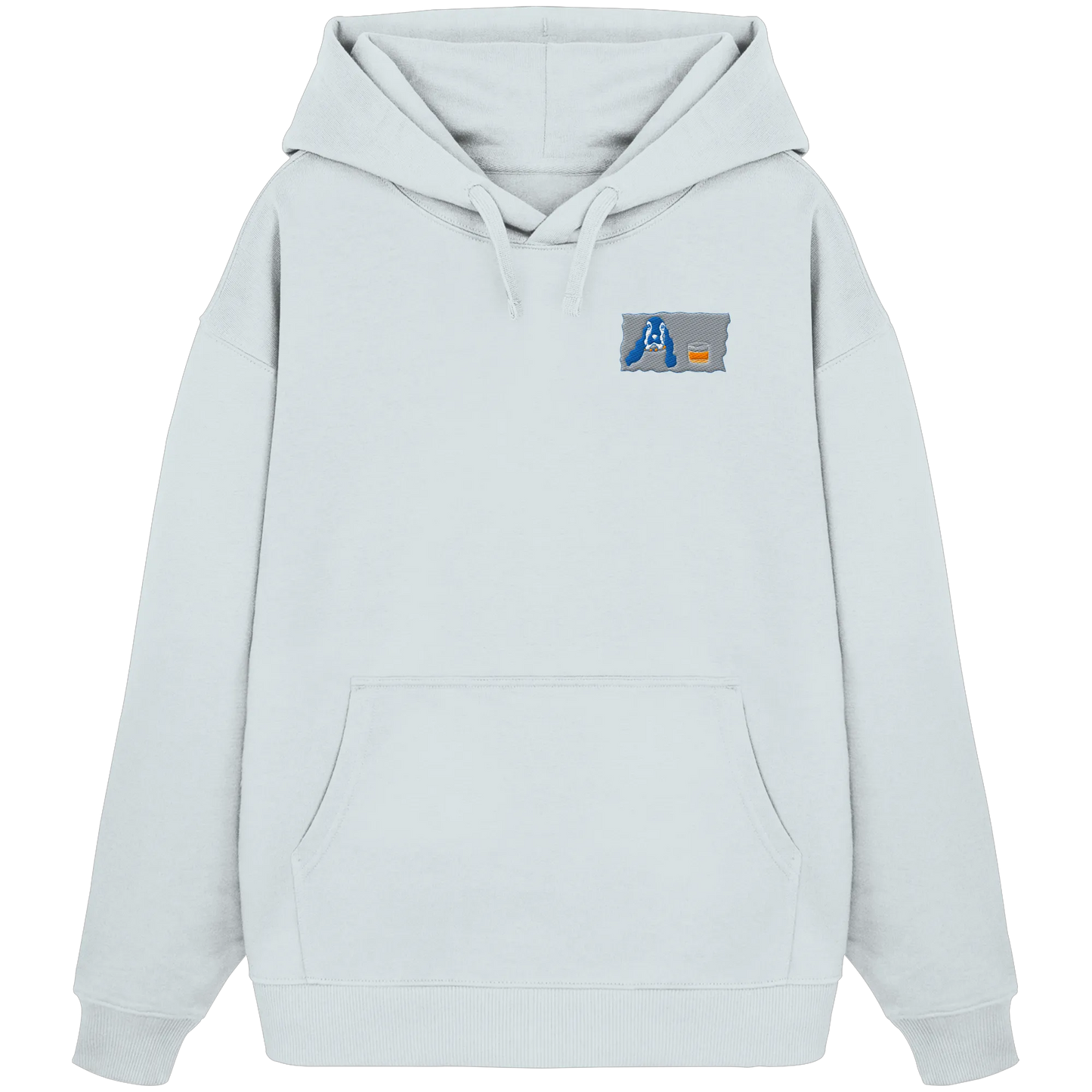 Scotch Dog embroidery - Organic Oversize Hoodie (Stick)