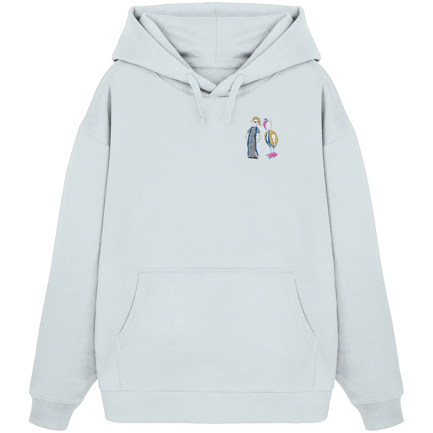 The Boy and the Heron Embroidery - Organic Oversize Hoodie (Stick)