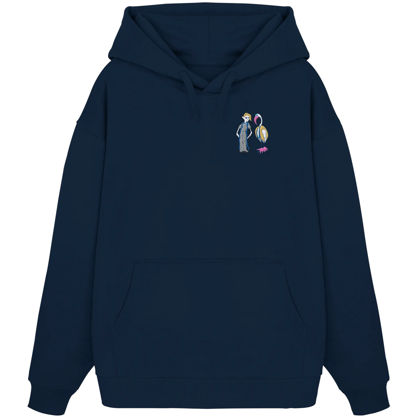 The Boy and the Heron Embroidery - Organic Oversize Hoodie (Stick)