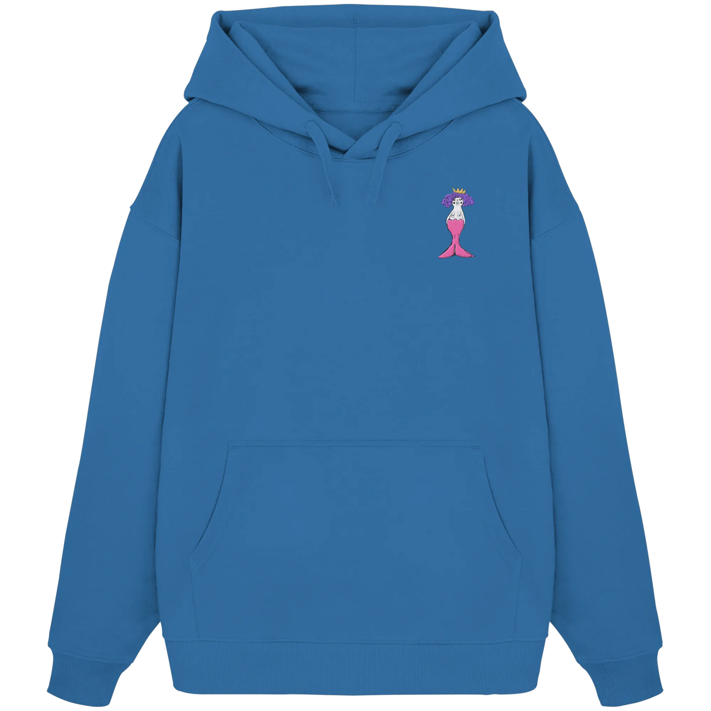 Mermaid Embroidery - Organic Oversize Hoodie (Stick)