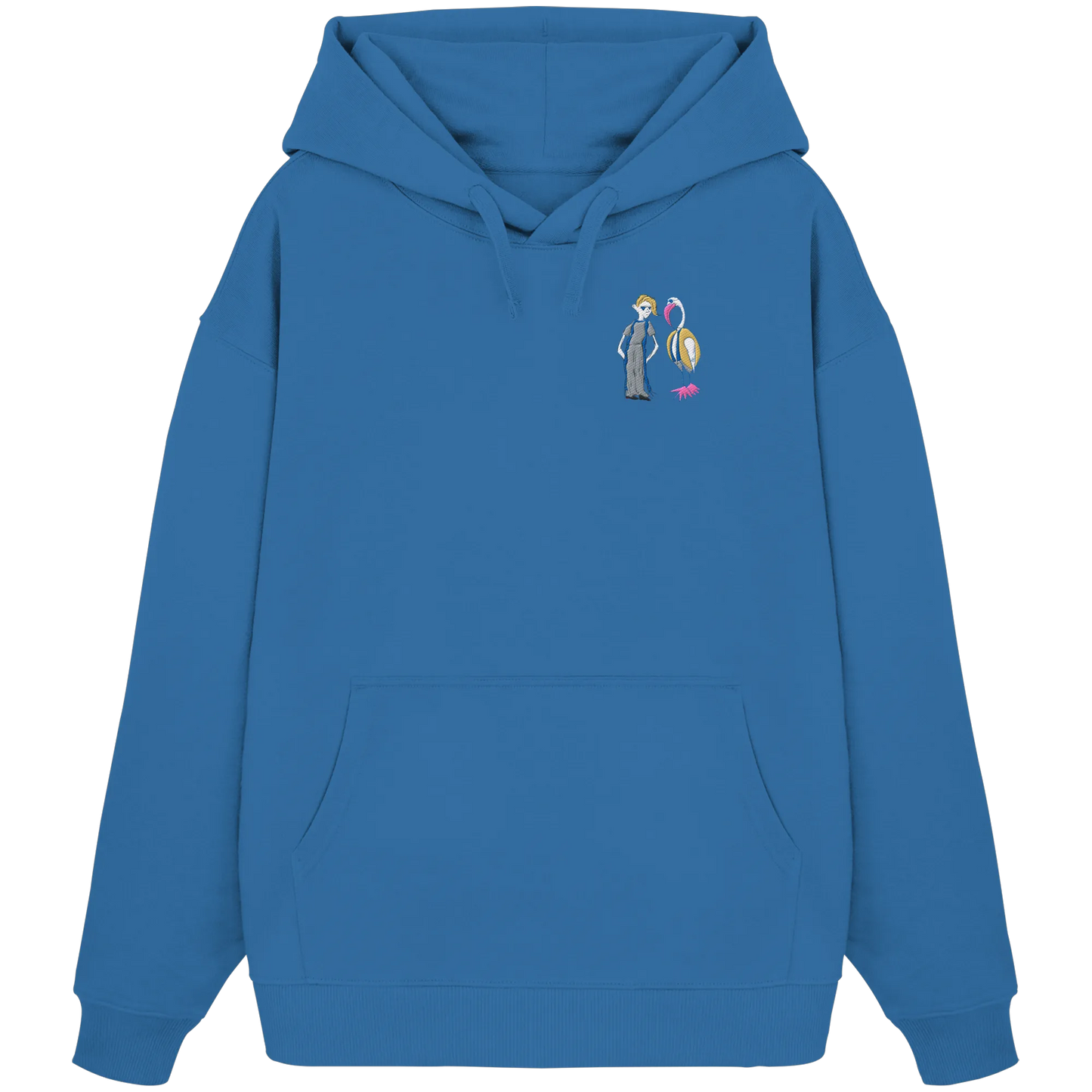 The Boy and the Heron Embroidery - Organic Oversize Hoodie (Stick)