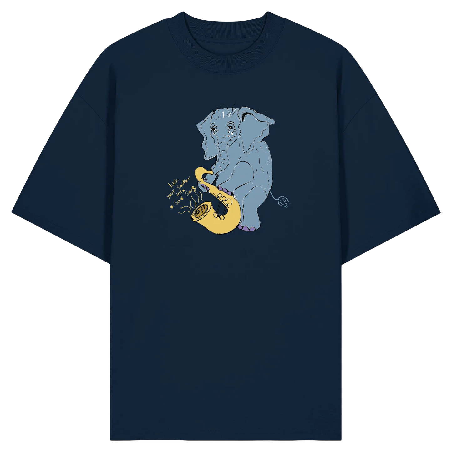 A sad Elephant - Organic Oversize Shirt