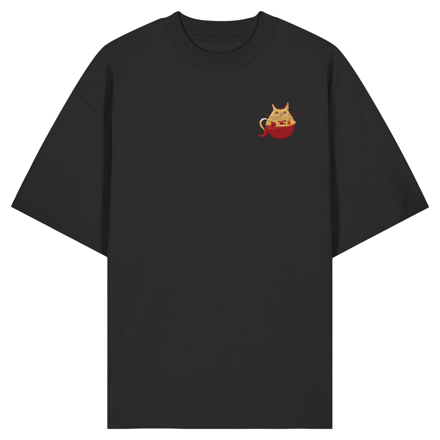 Catuccino Embroidery - Organic Oversize Shirt (Stick)