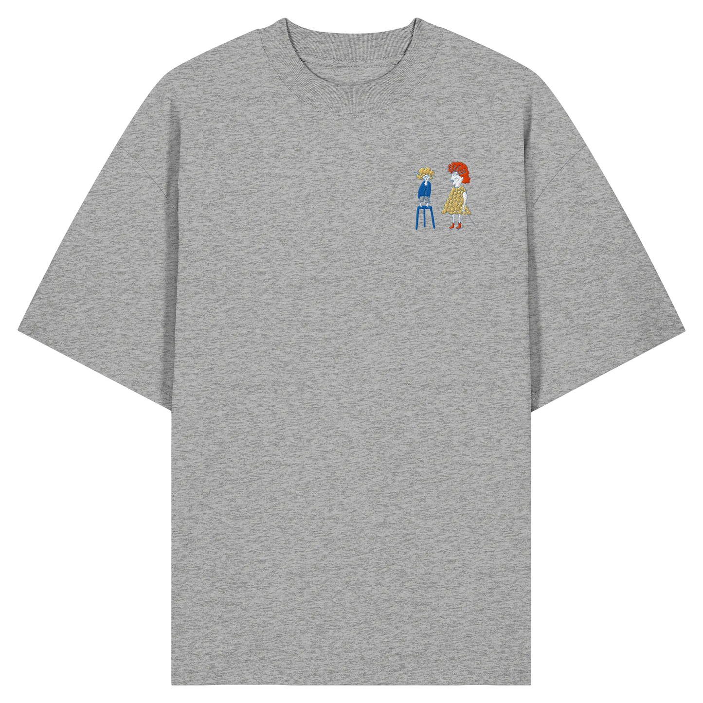 Grandma Embroidery - Organic Oversize Shirt (Stick)