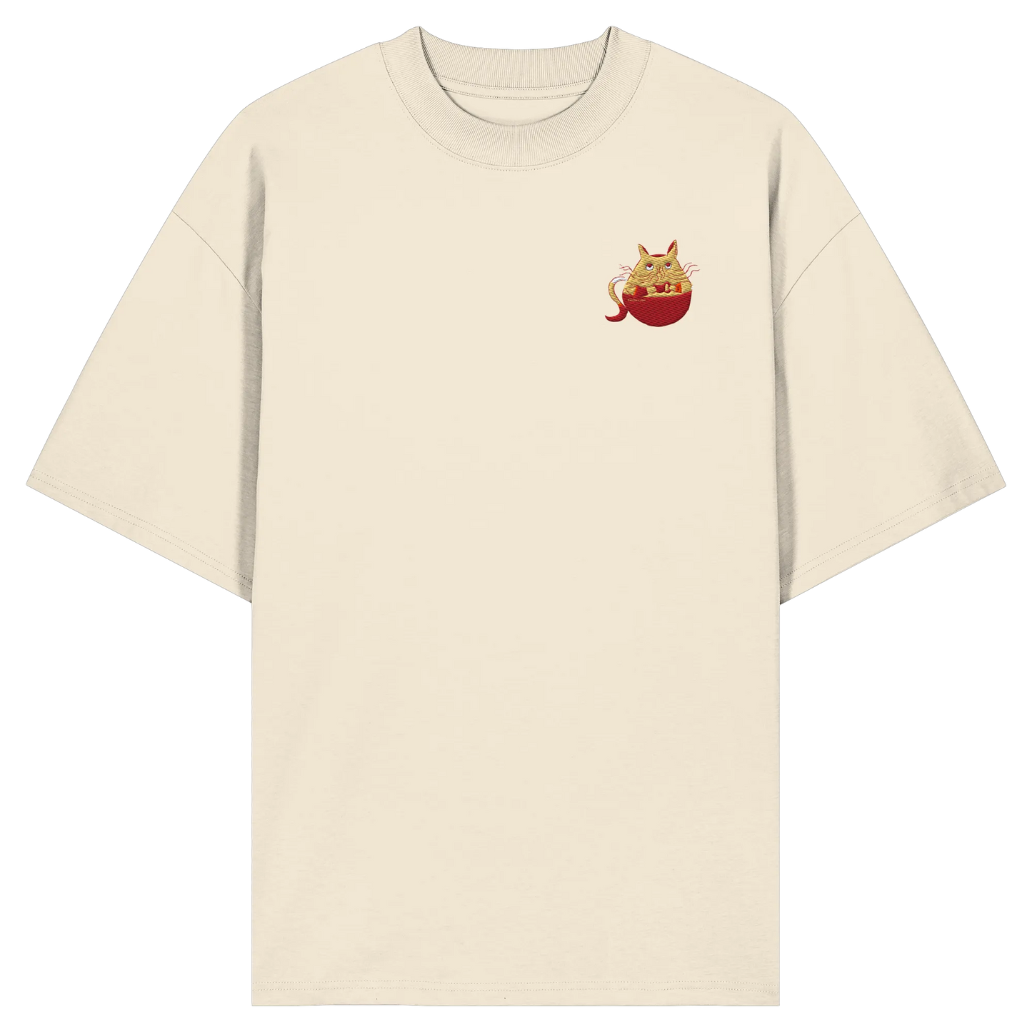 Catuccino Embroidery - Organic Oversize Shirt (Stick)