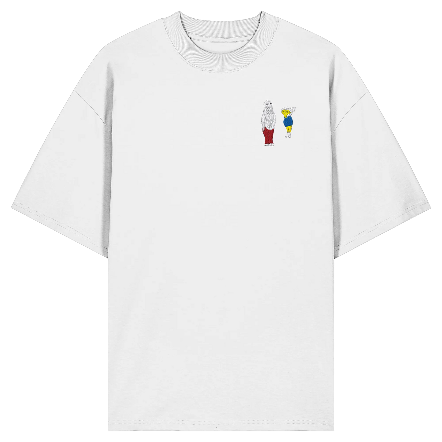 Darwin Embroidery - Organic Oversize Shirt (Stick)
