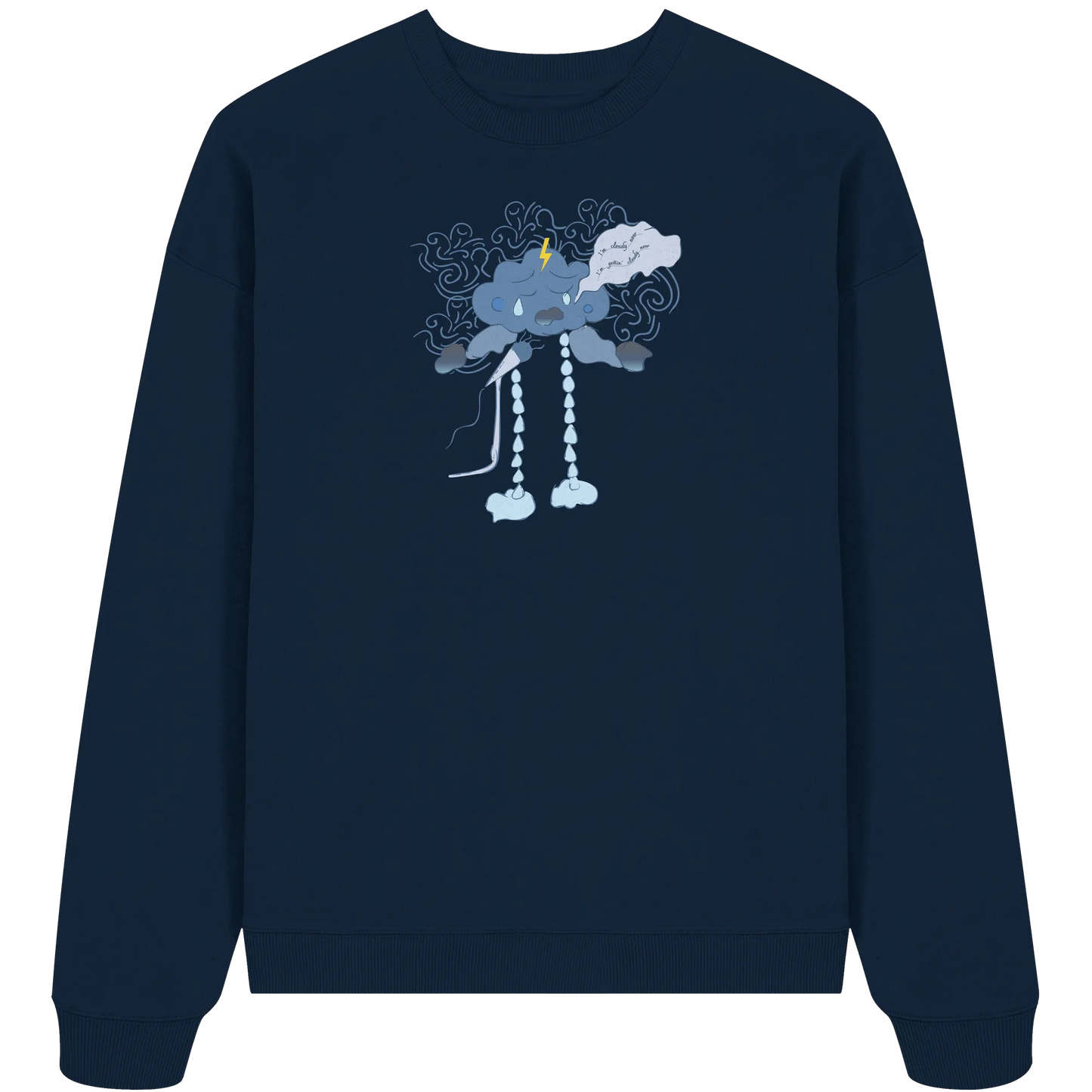 Cloudy Now - Organic Oversize Sweatshirt
