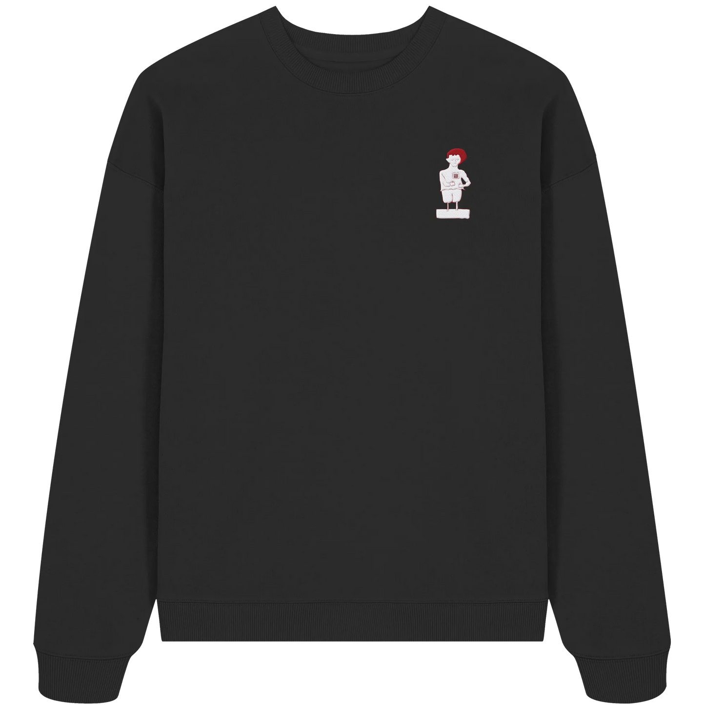 Connecting Embroidery - Organic Oversize Sweatshirt (Stick)