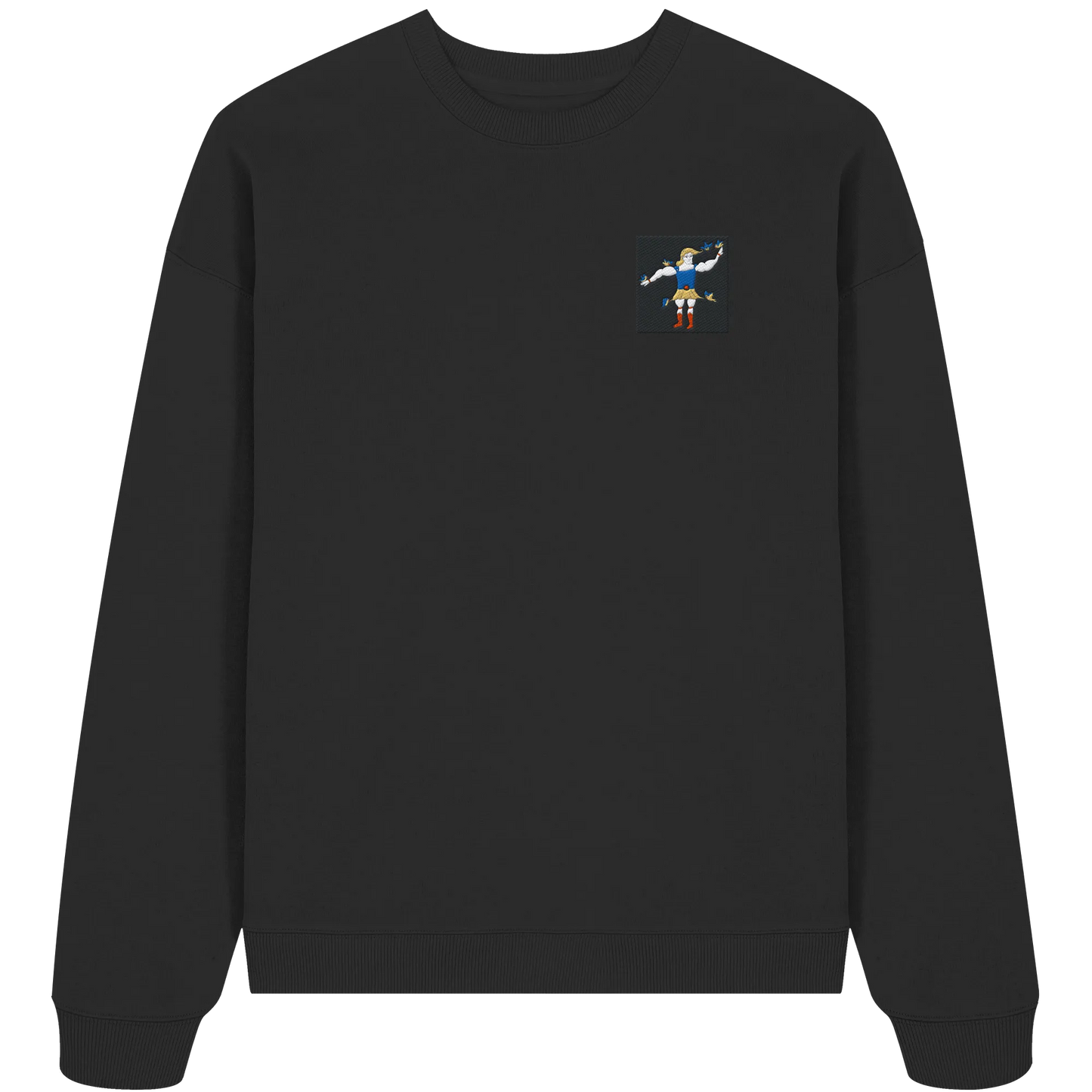 Hercules Embroidery - Organic Oversize Sweatshirt (Stick)