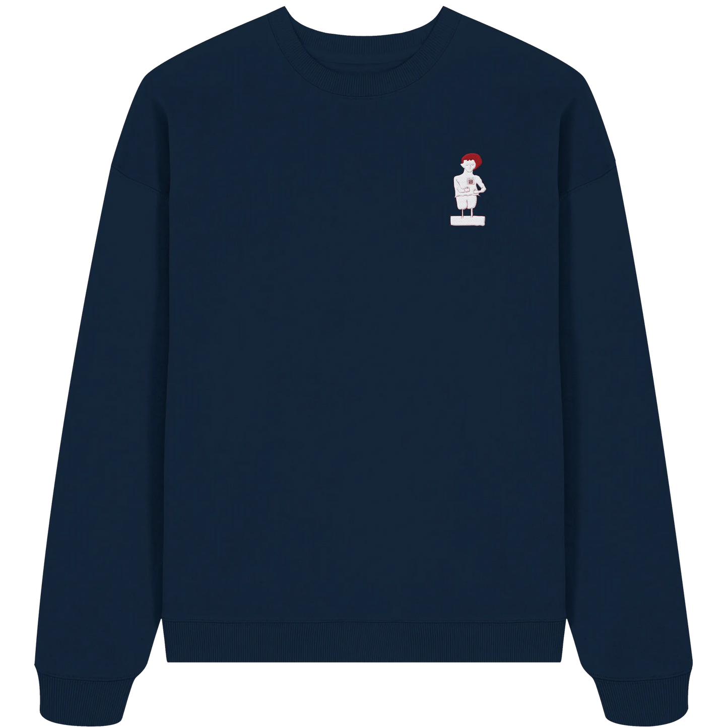 Connecting Embroidery - Organic Oversize Sweatshirt (Stick)
