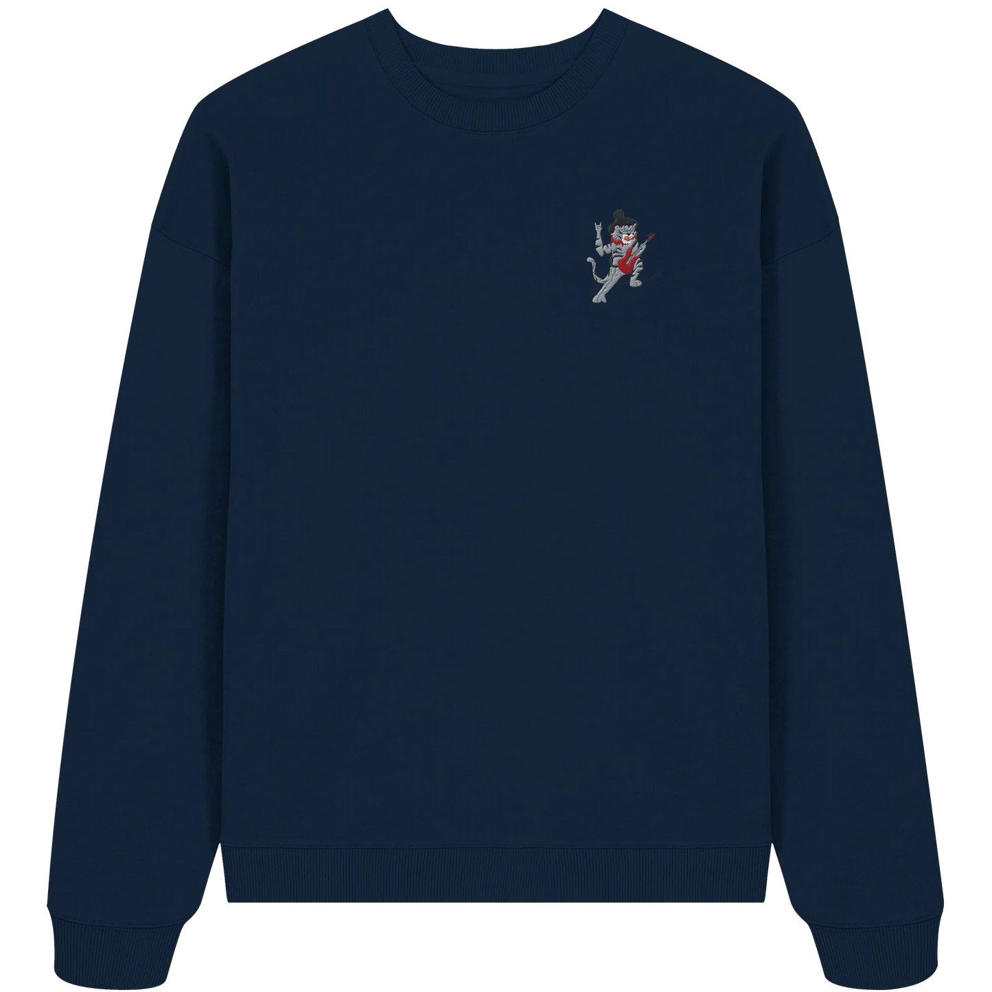 rockstar embroidery - Organic Oversize Sweatshirt (Stick)