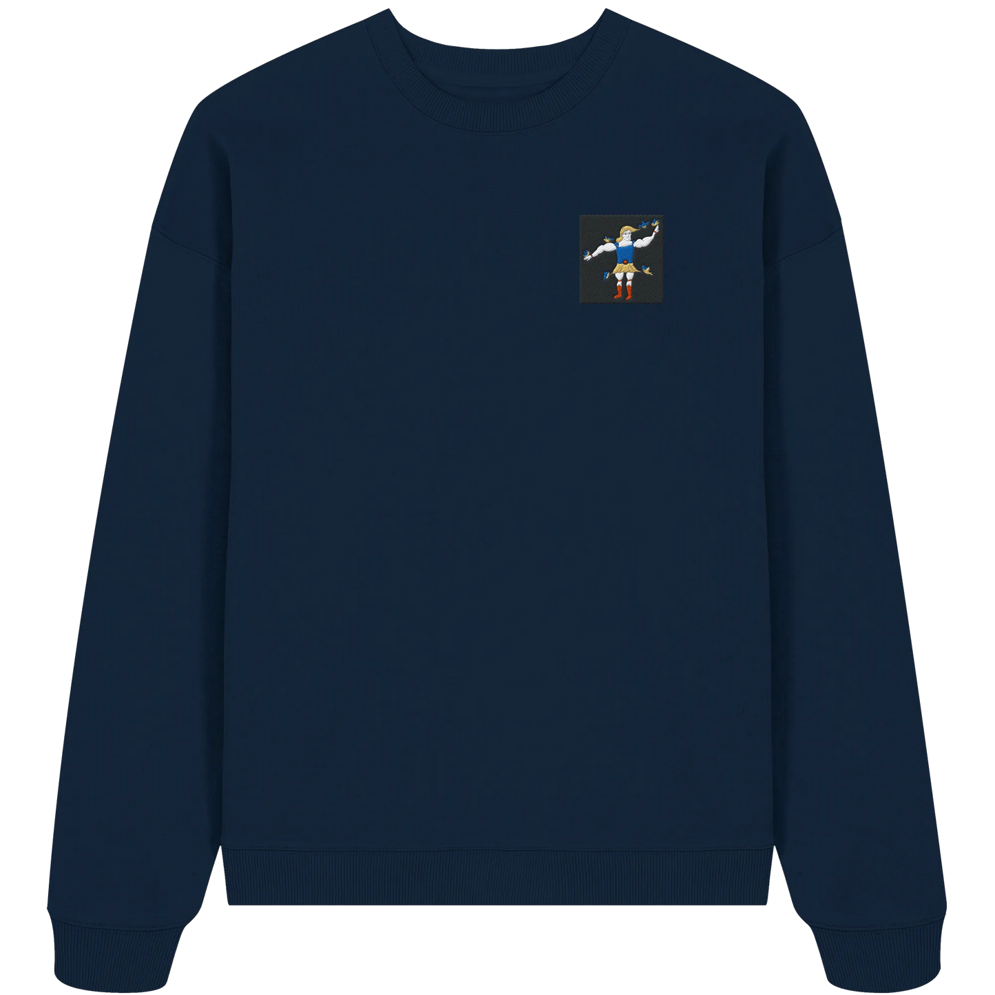 Hercules Embroidery - Organic Oversize Sweatshirt (Stick)