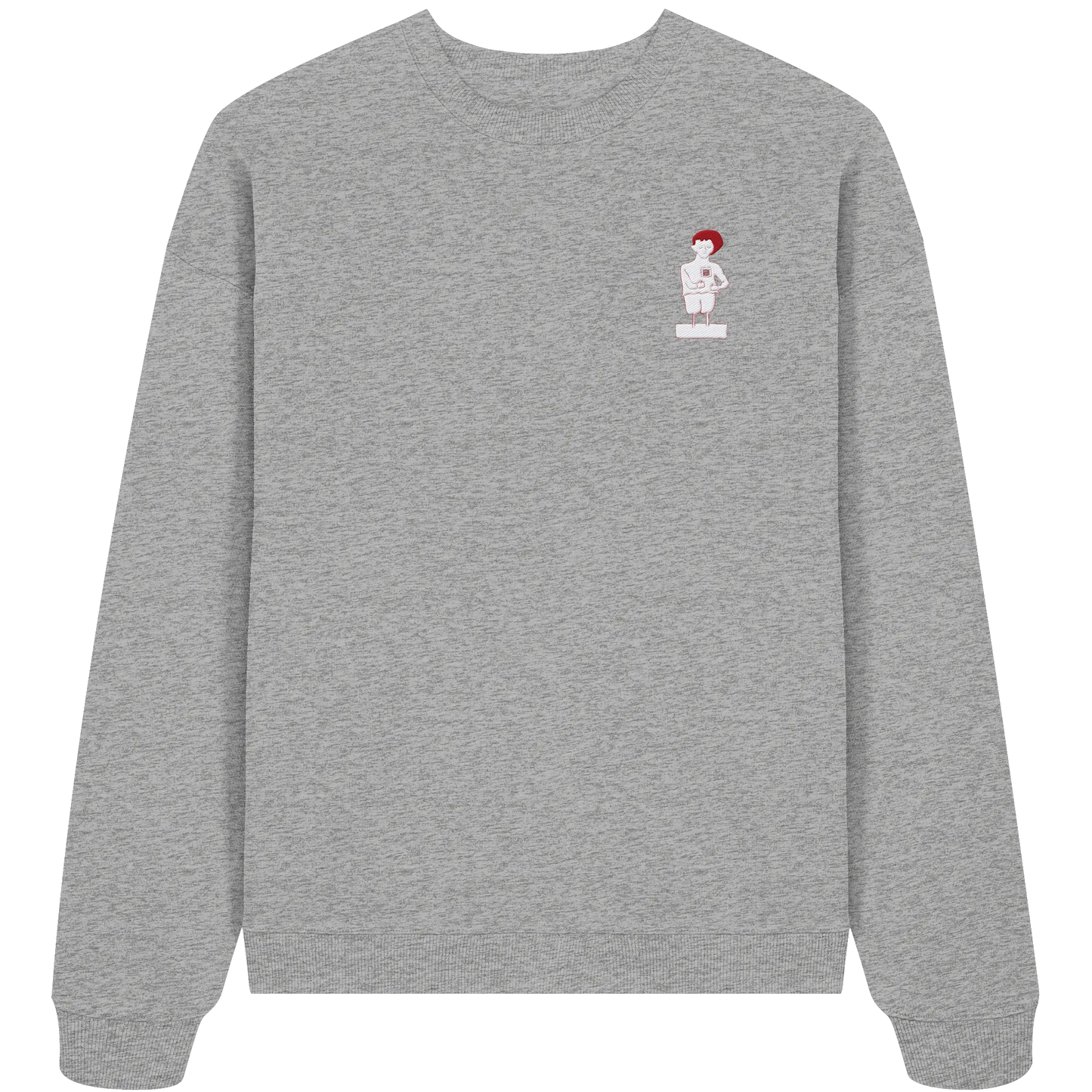 Connecting Embroidery - Organic Oversize Sweatshirt (Stick)