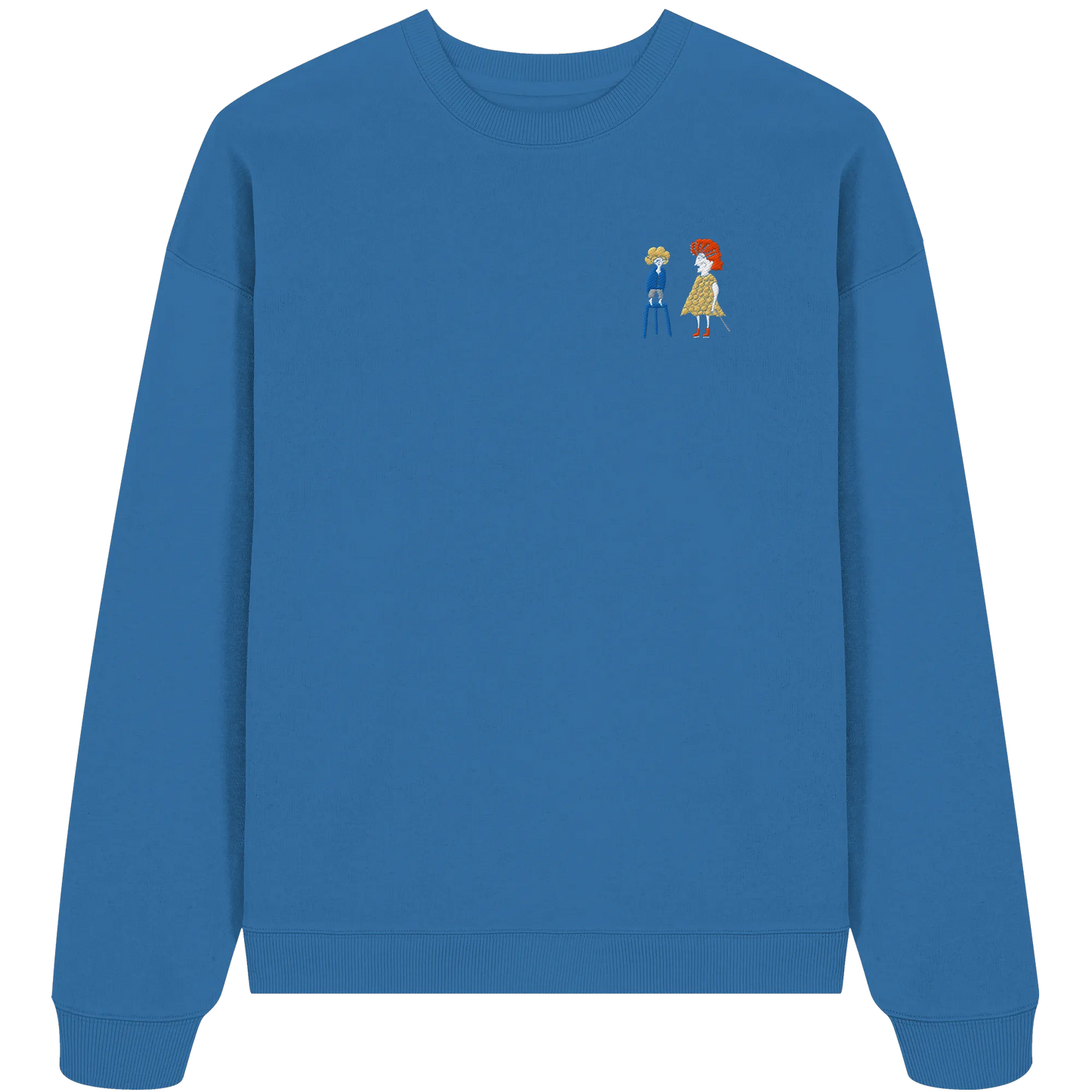 Grandma Embroidery - Organic Oversize Sweatshirt (Stick)