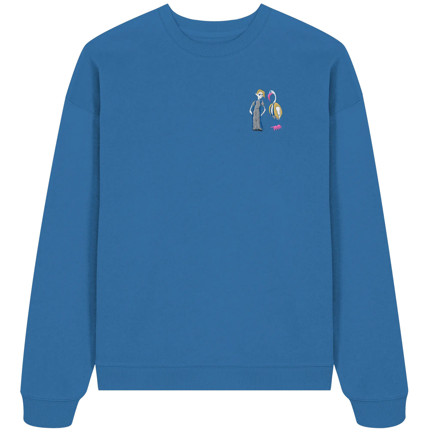The Boy and the Heron Embroidery - Organic Oversize Sweatshirt (Stick)