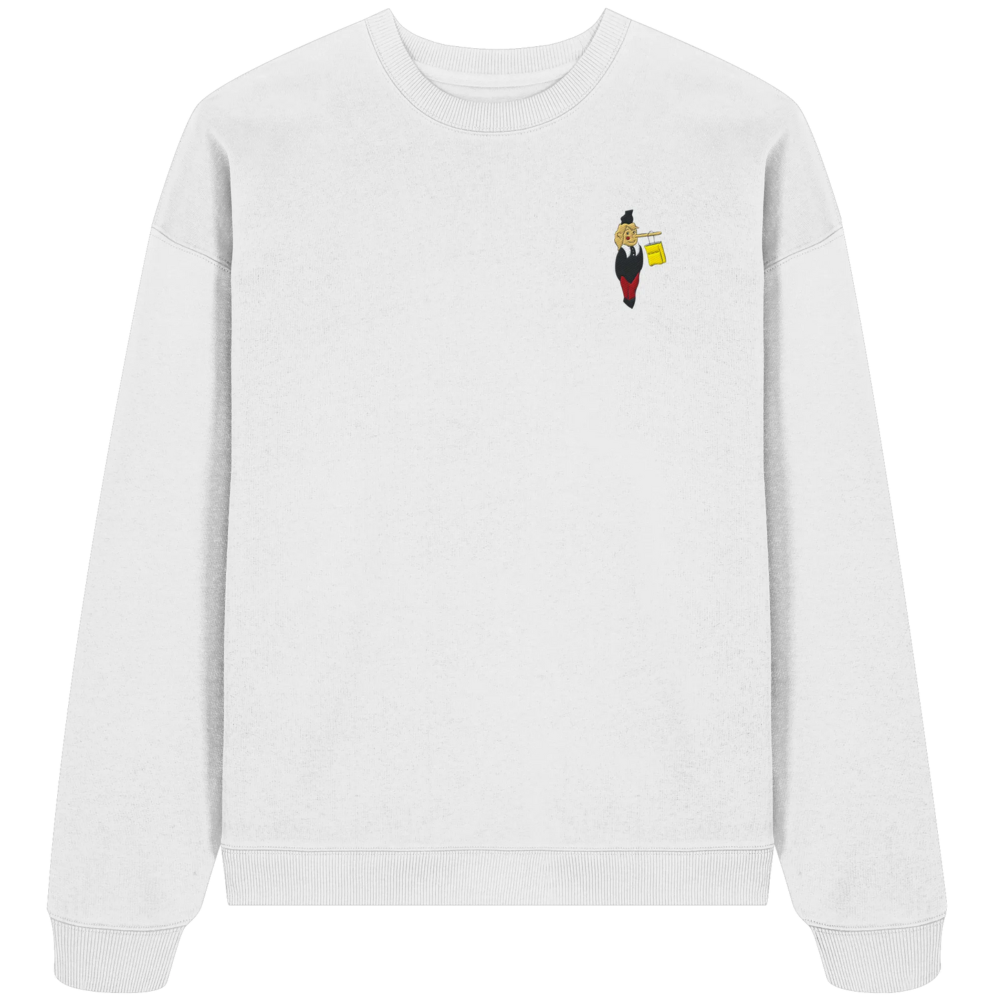 Pinocchio Embroidery - Organic Oversize Sweatshirt (Stick)