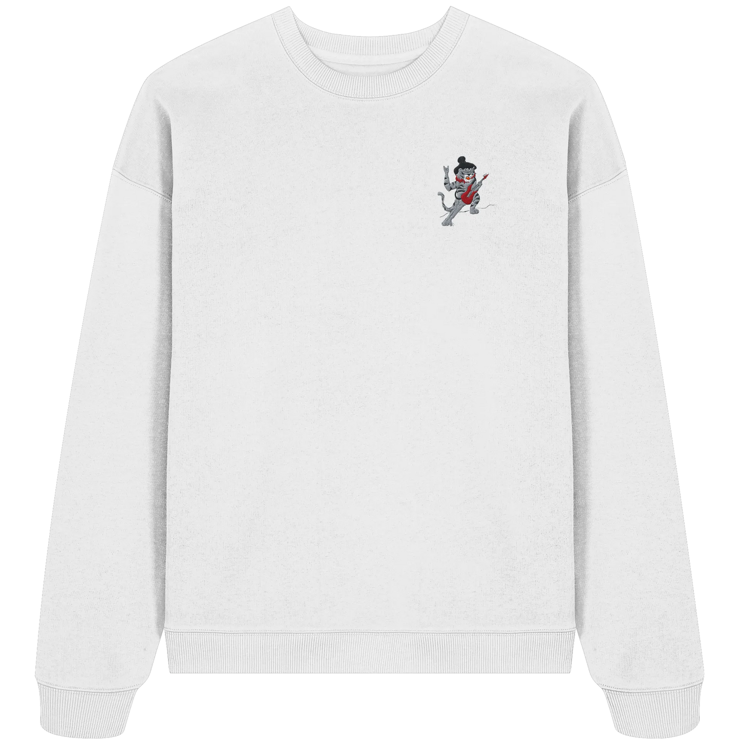 rockstar embroidery - Organic Oversize Sweatshirt (Stick)