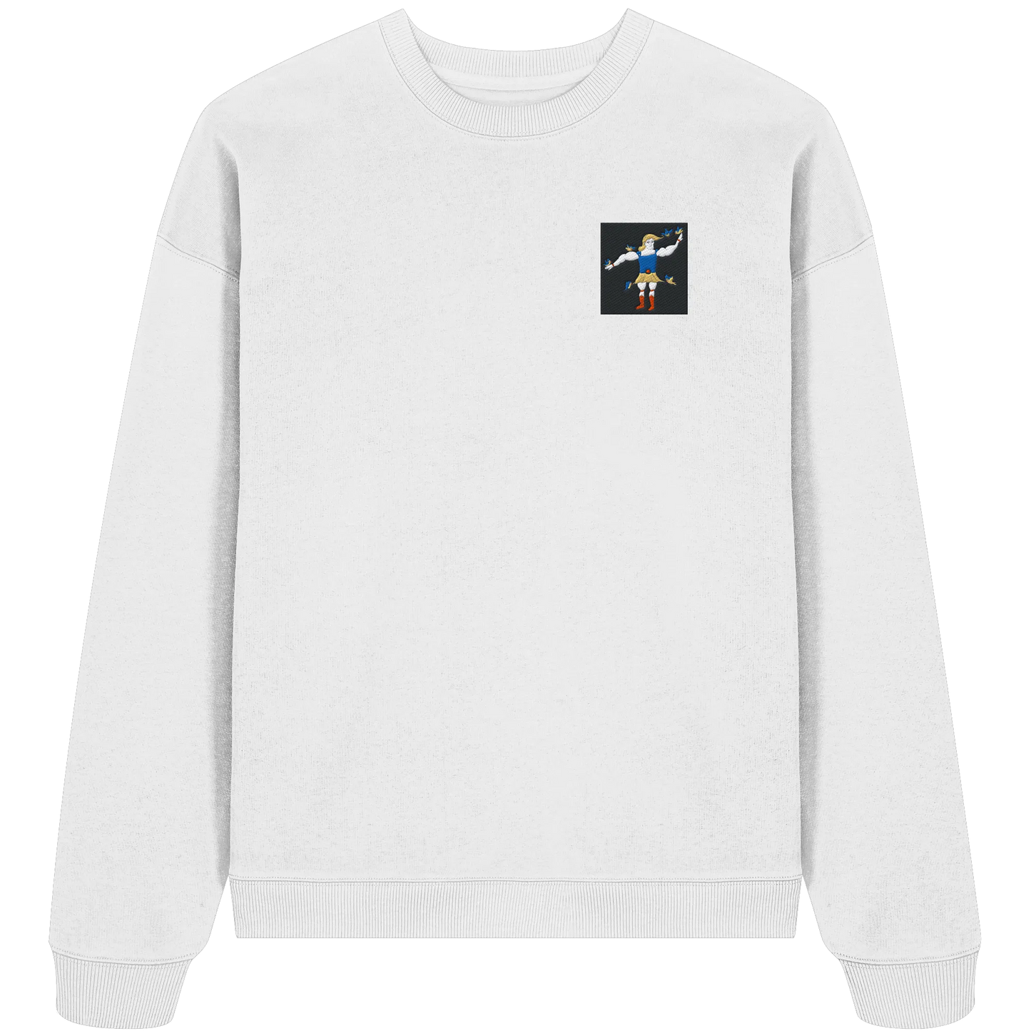 Hercules Embroidery - Organic Oversize Sweatshirt (Stick)