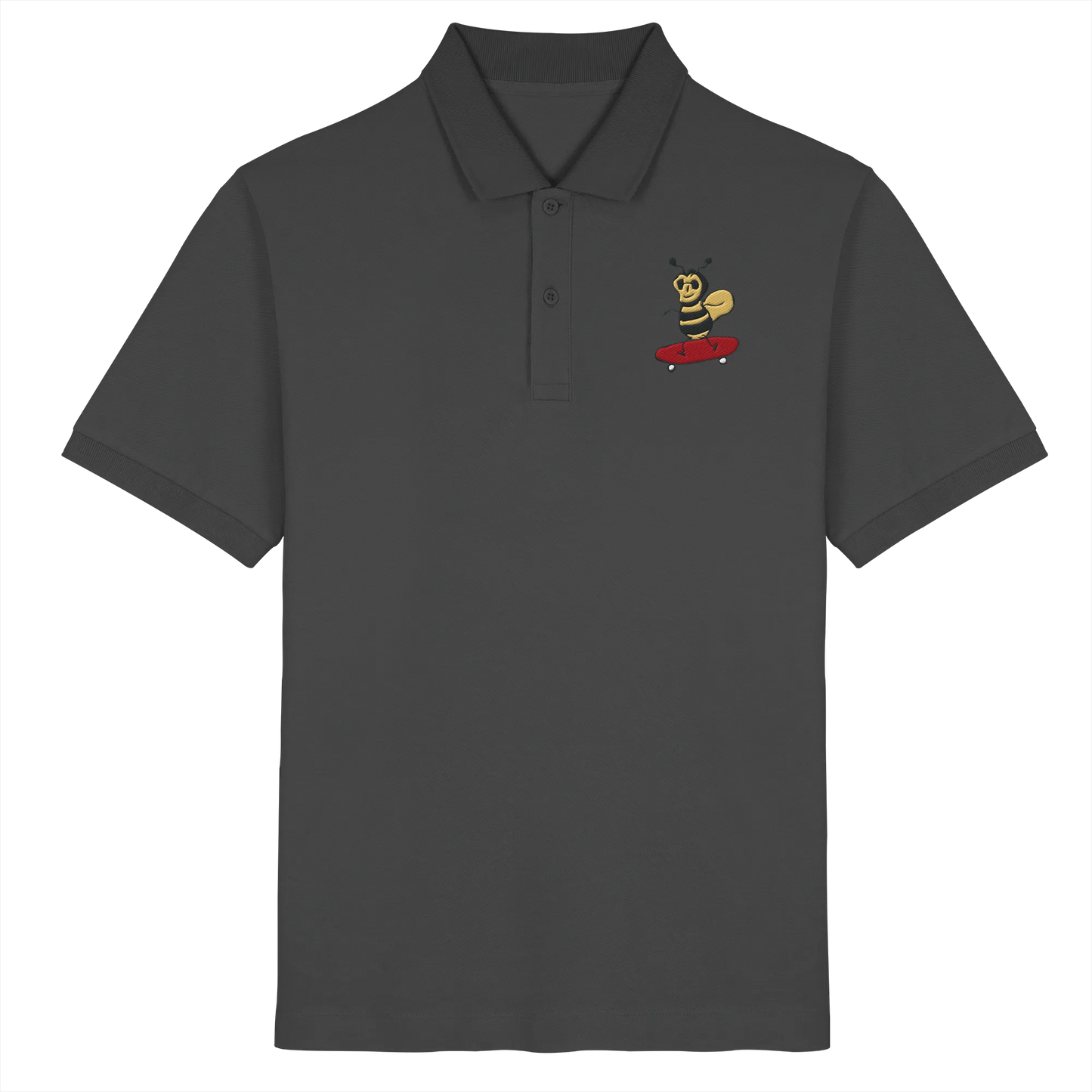 Rolling Bee Embroidered - Organic Poloshirt