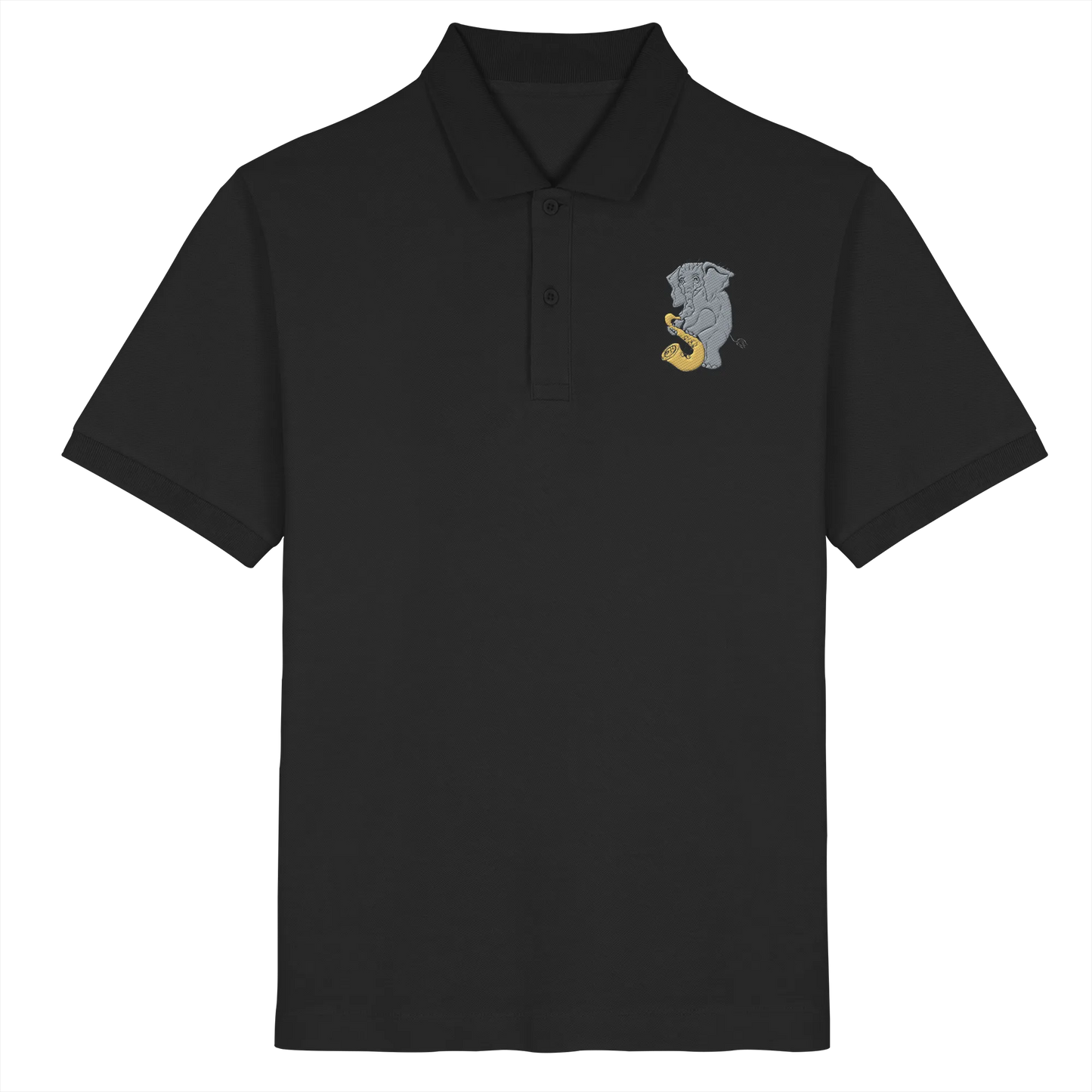 A sad elephant embroidered - Organic Poloshirt