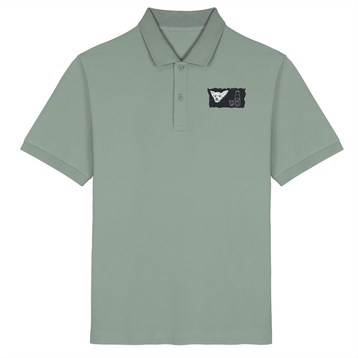 Aragh Sagi Embroidery - Organic Poloshirt (Stick)