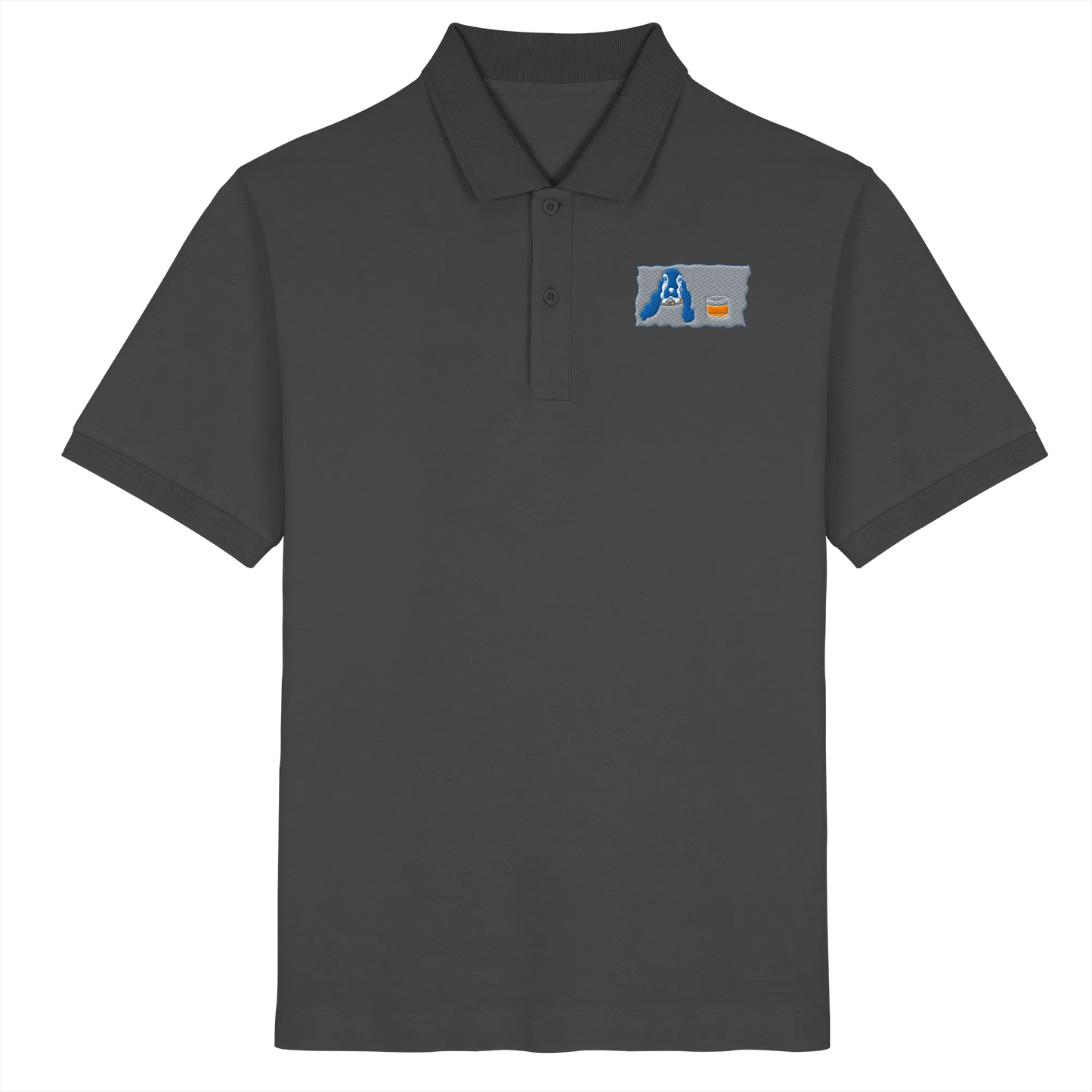 Scotch Dog embroidery - Organic Poloshirt (Stick)