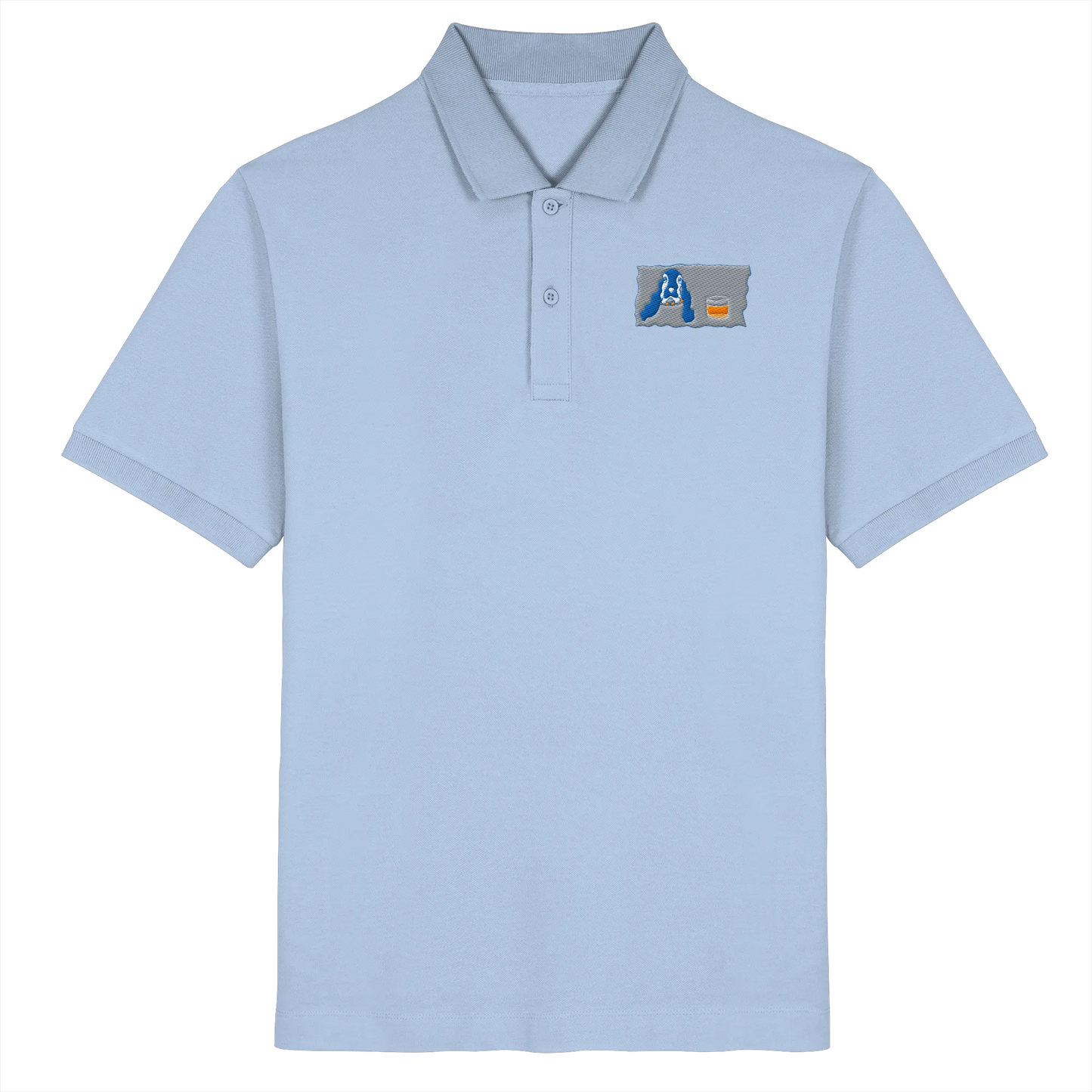 Scotch Dog embroidery - Organic Poloshirt (Stick)