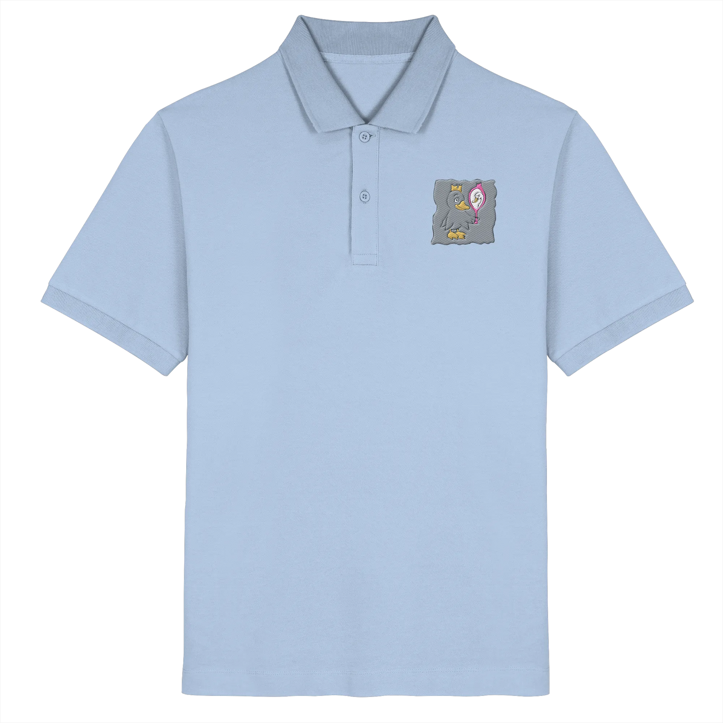 too Narcissist to care/ Embroidery - Organic Poloshirt (Stick)