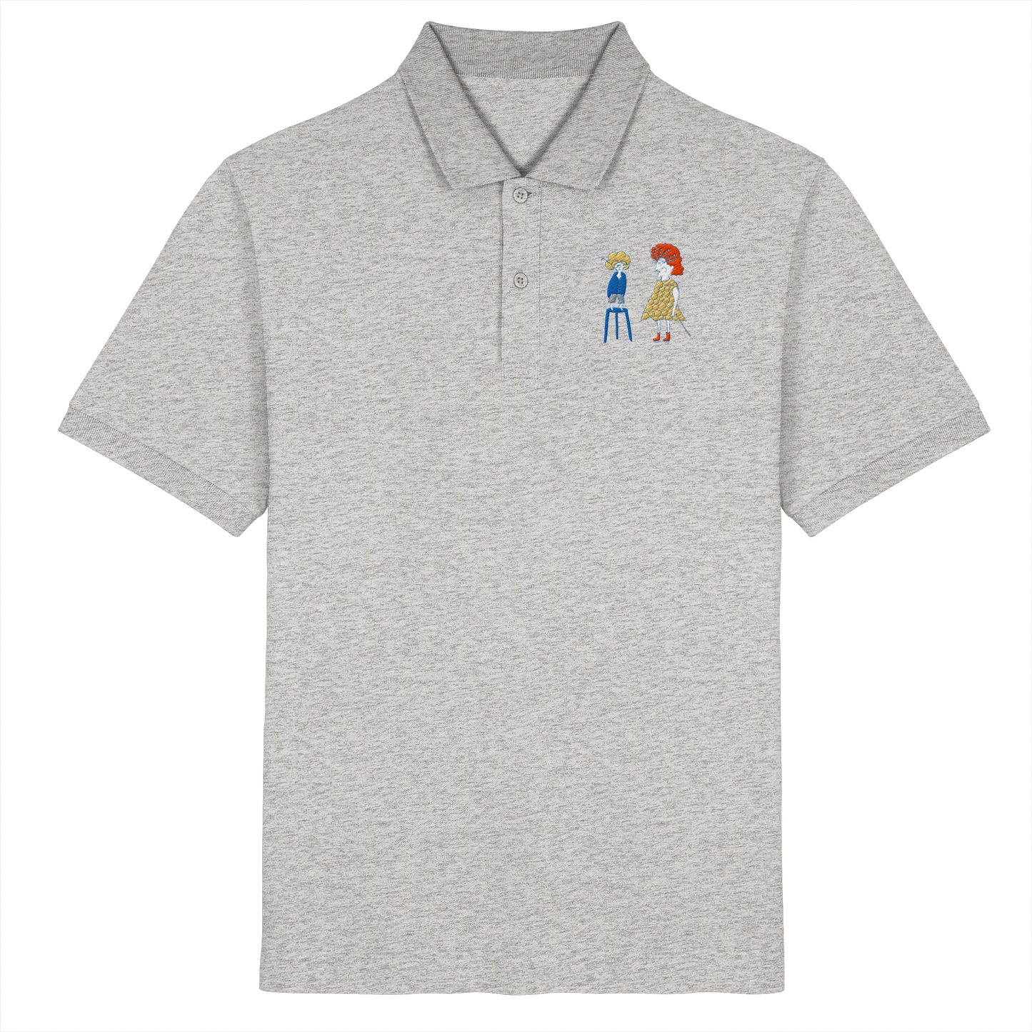 Grandma Embroidery - Organic Poloshirt (Stick)